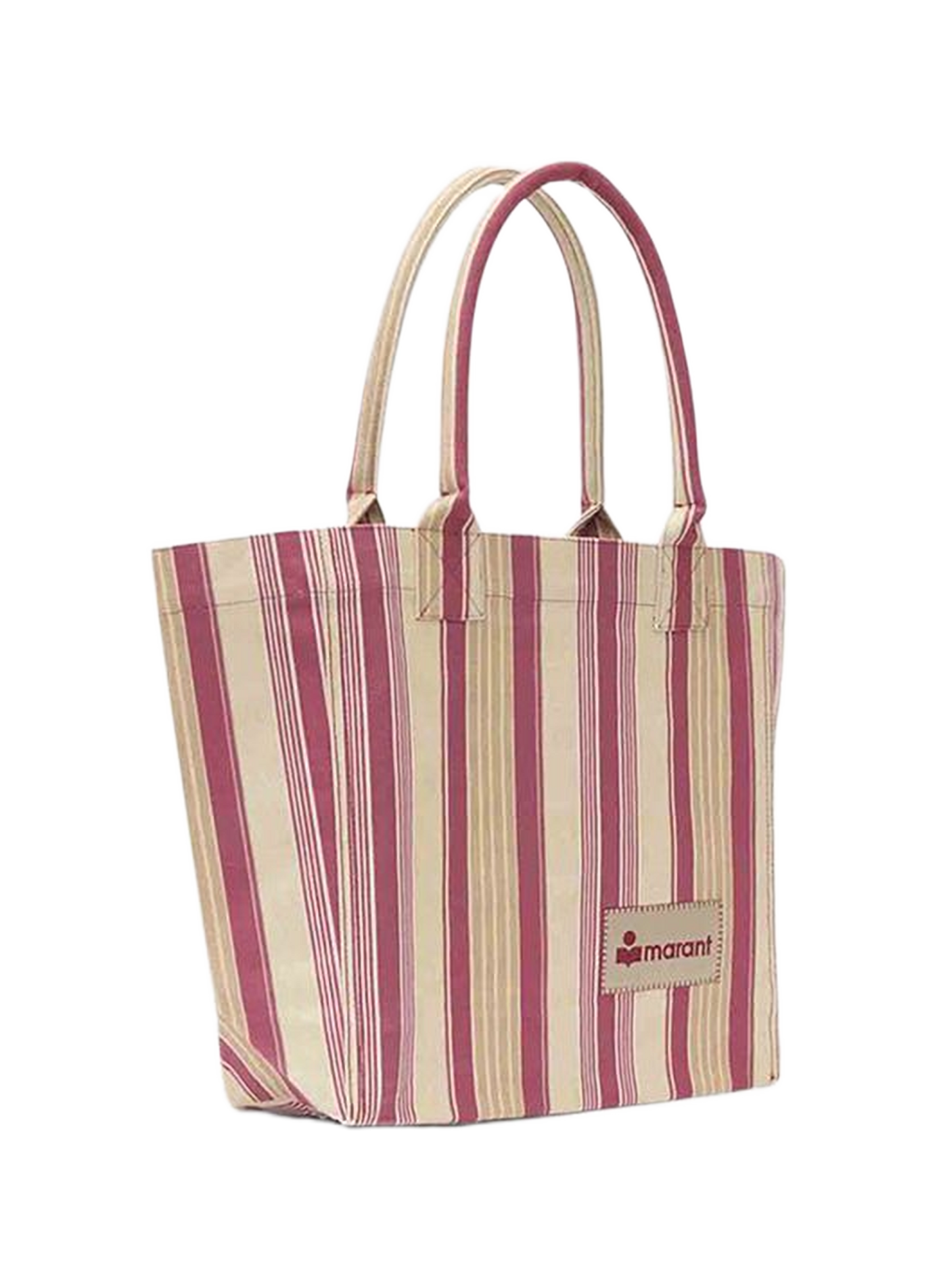 Small striped Yenky tote bag in cotton ISABEL MARANT Red