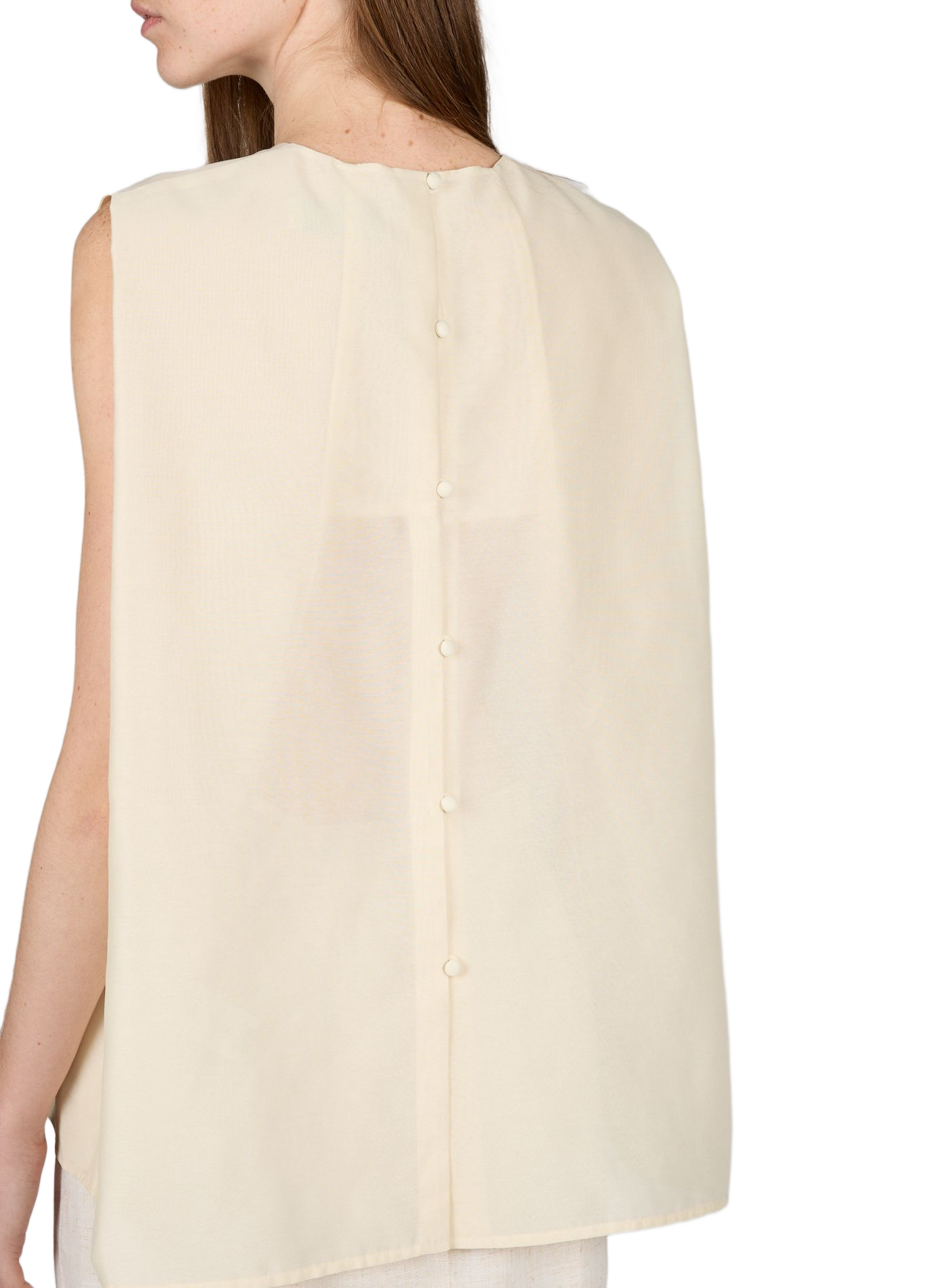 Sleeveless top with button back LE 17 SEPTEMBRE Beige