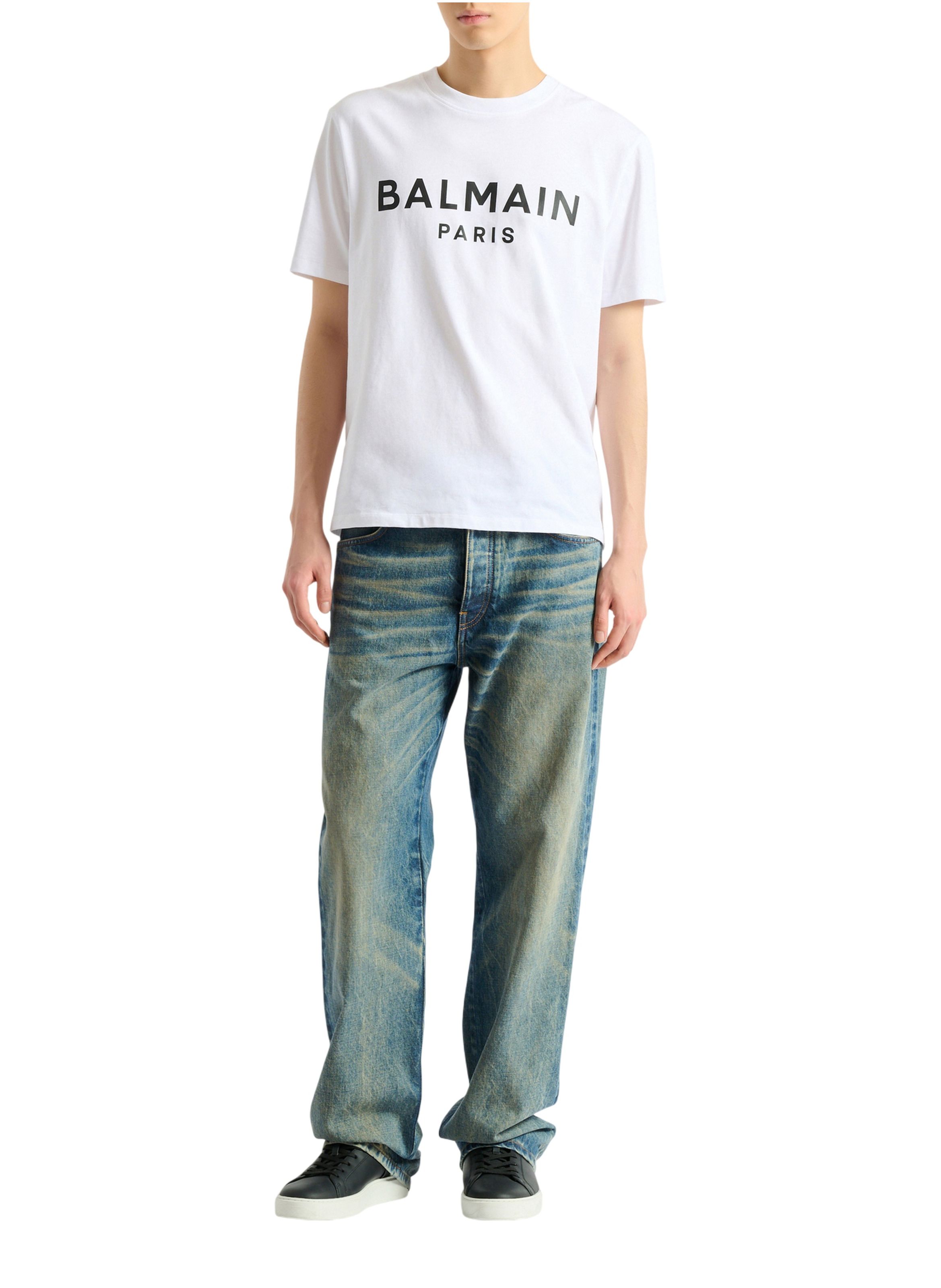 T-shirt imprimé balmain paris BALMAIN Blanc