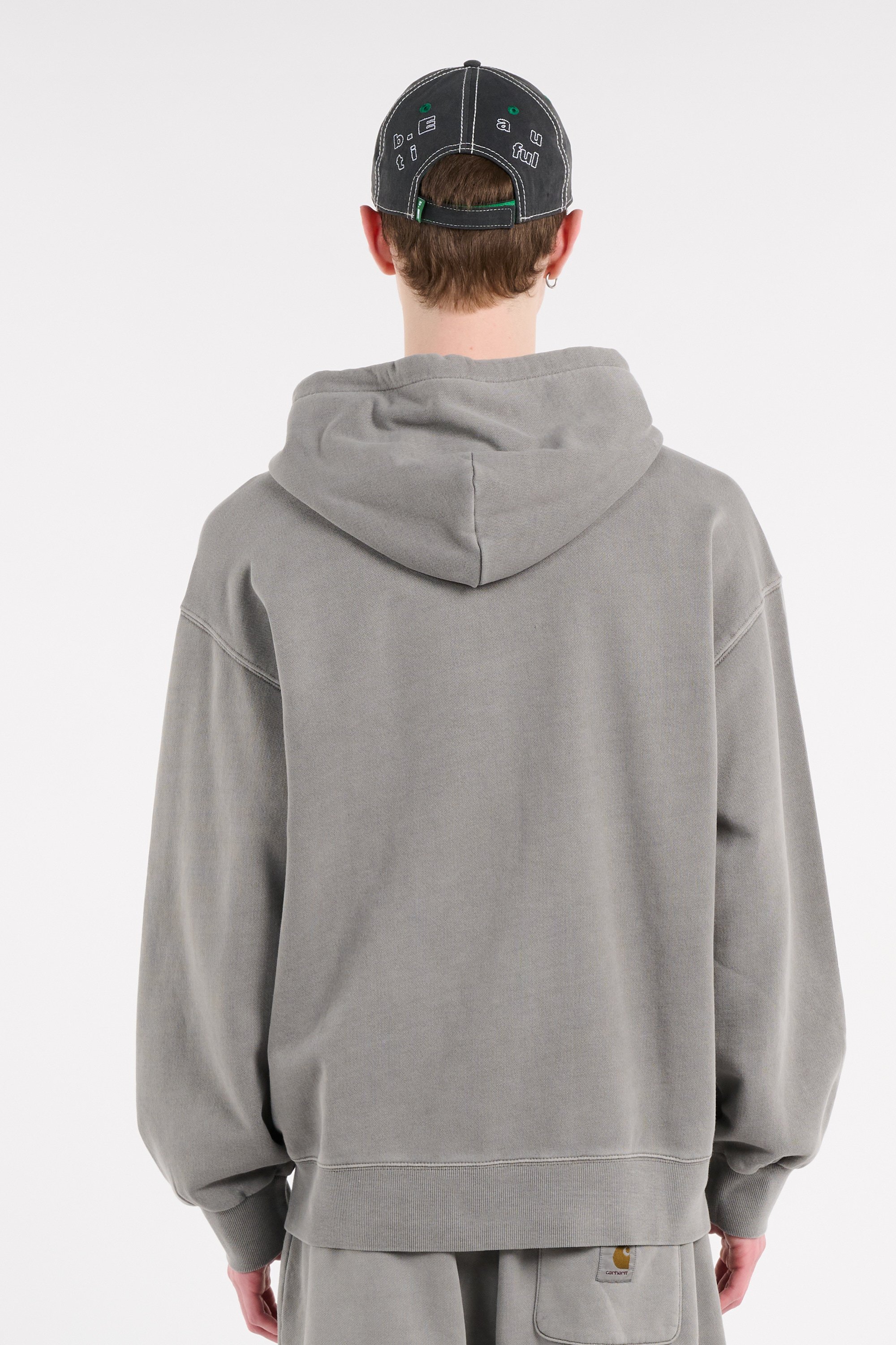 Hoodie zippé hooded nelson CARHARTT WIP Gris