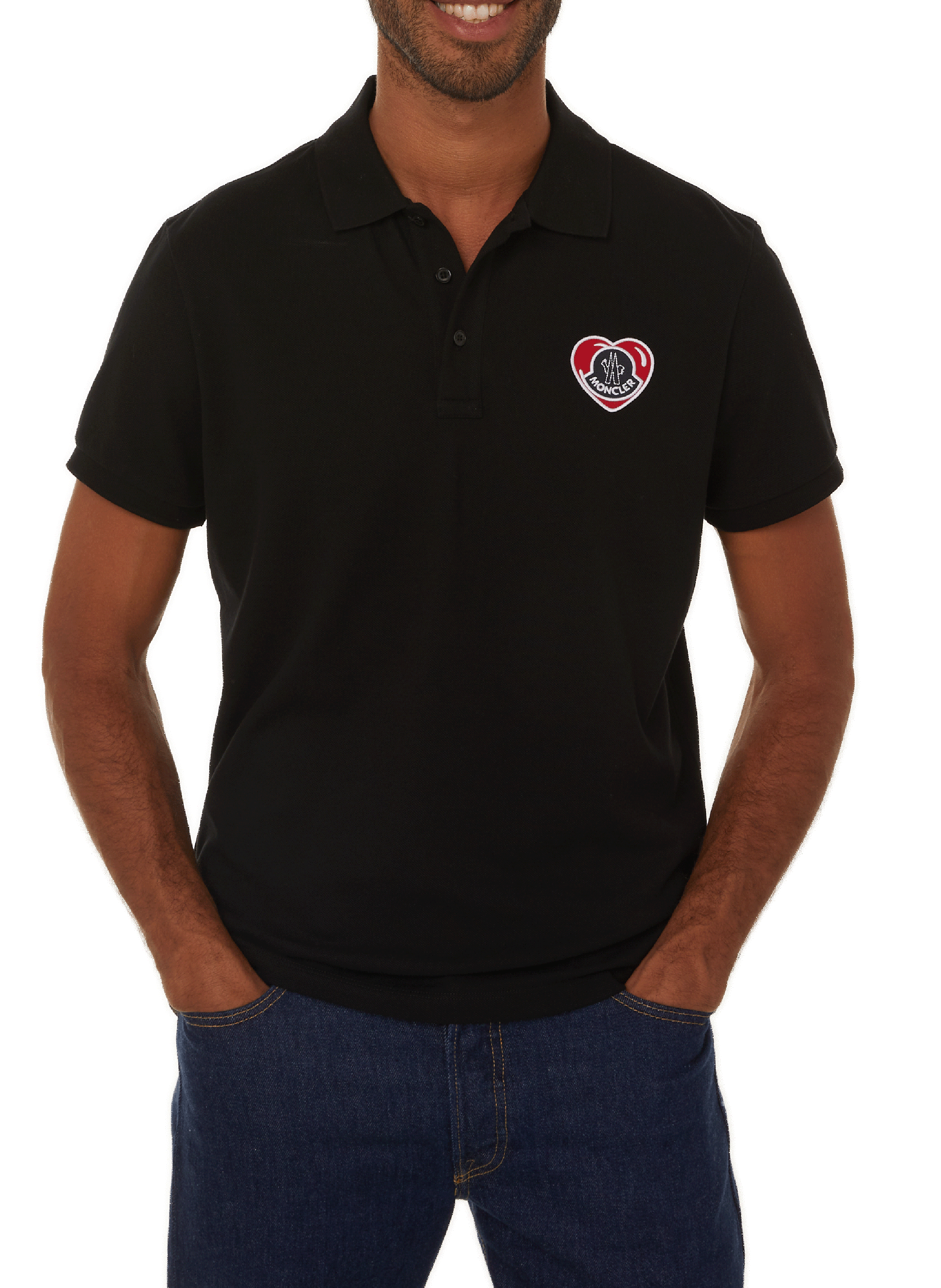 Polo en coton MONCLER Noir