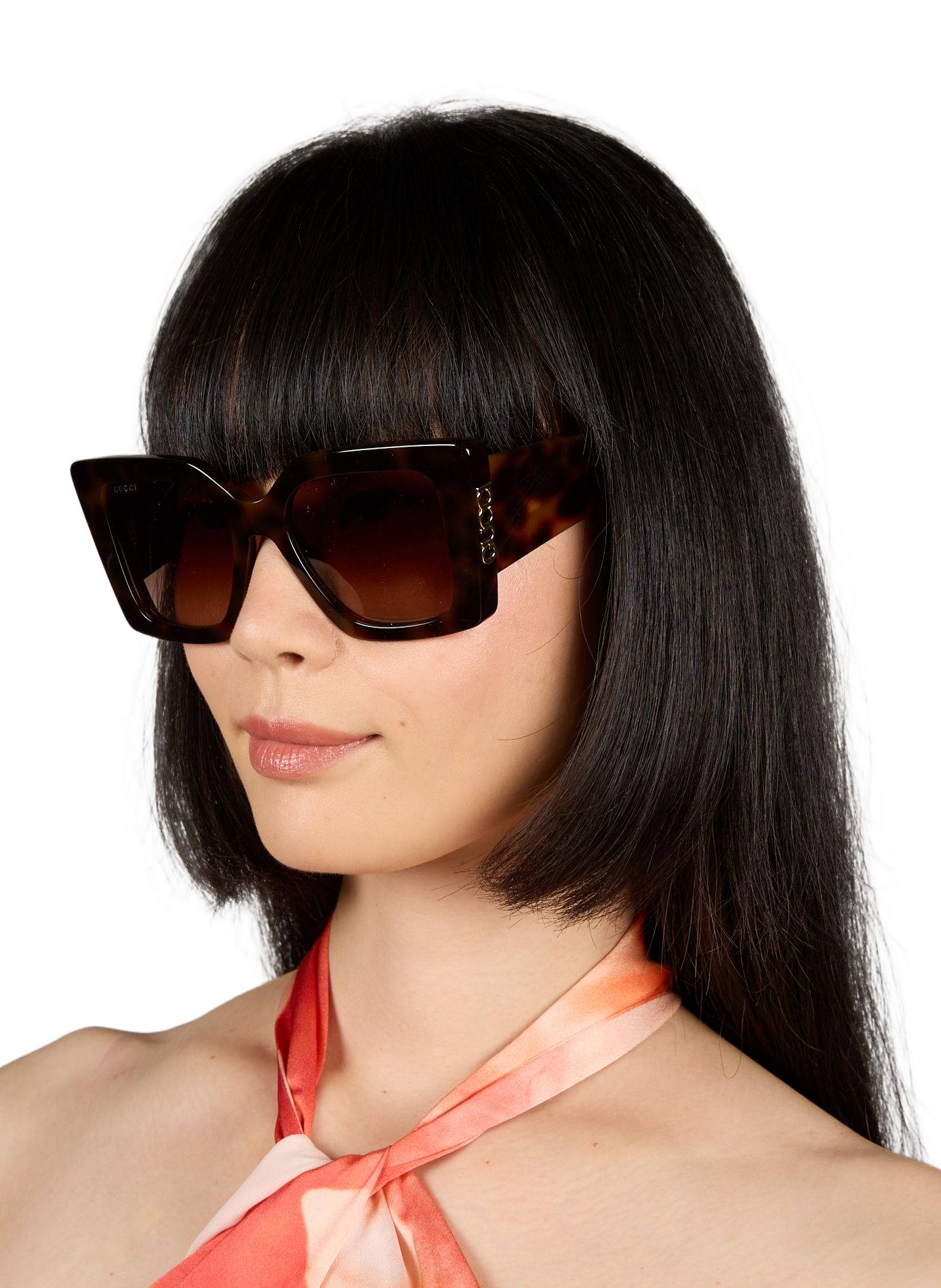 Butterfly acetate sunglasses GUCCI Brown