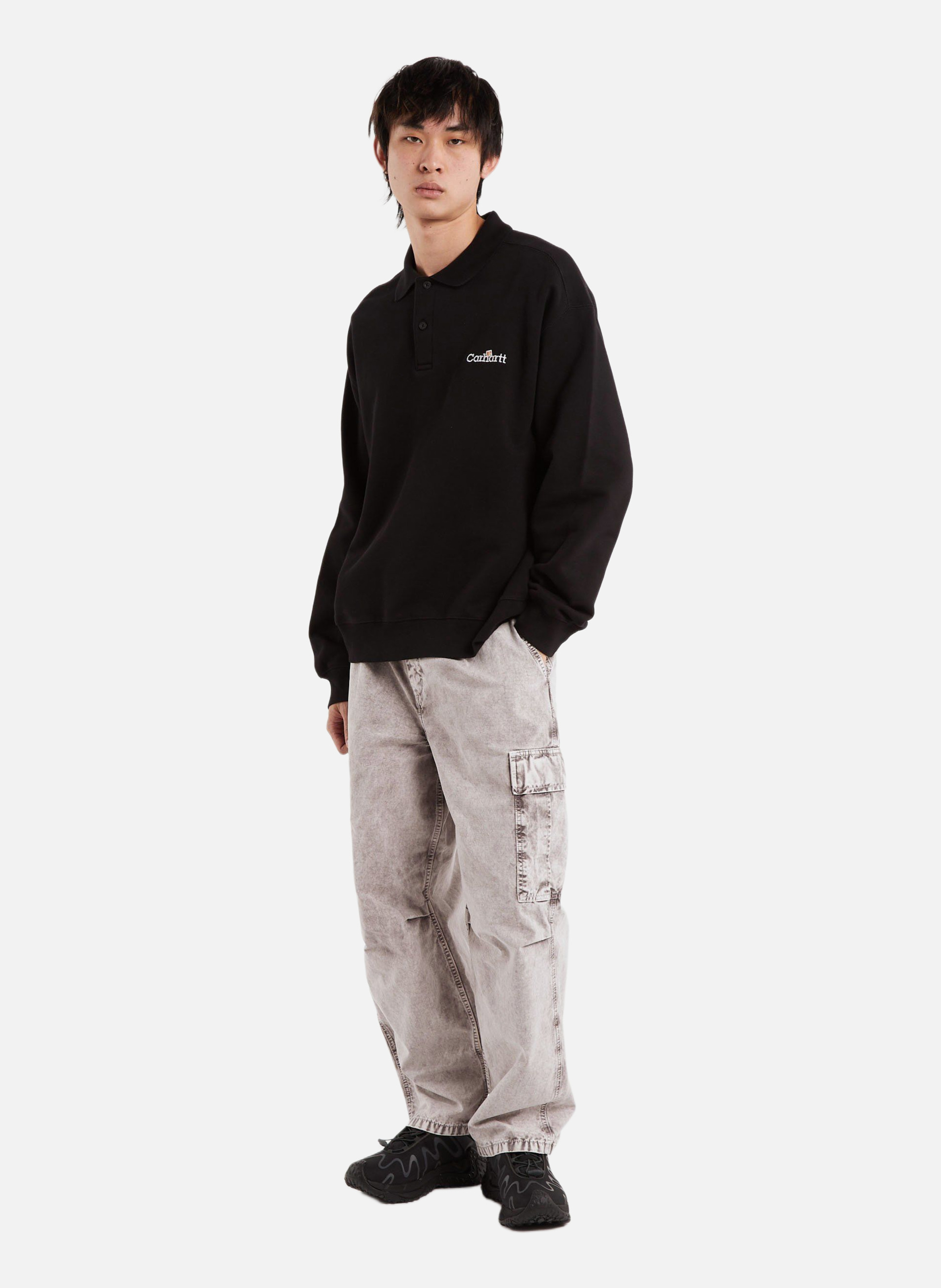 Sweatshirt wip label polo sweat CARHARTT WIP Noir