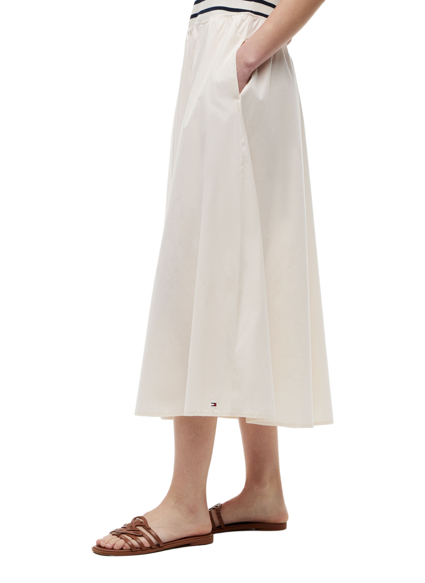 Midi Striped Cotton Blend Dress TOMMY HILFIGER Multicolour