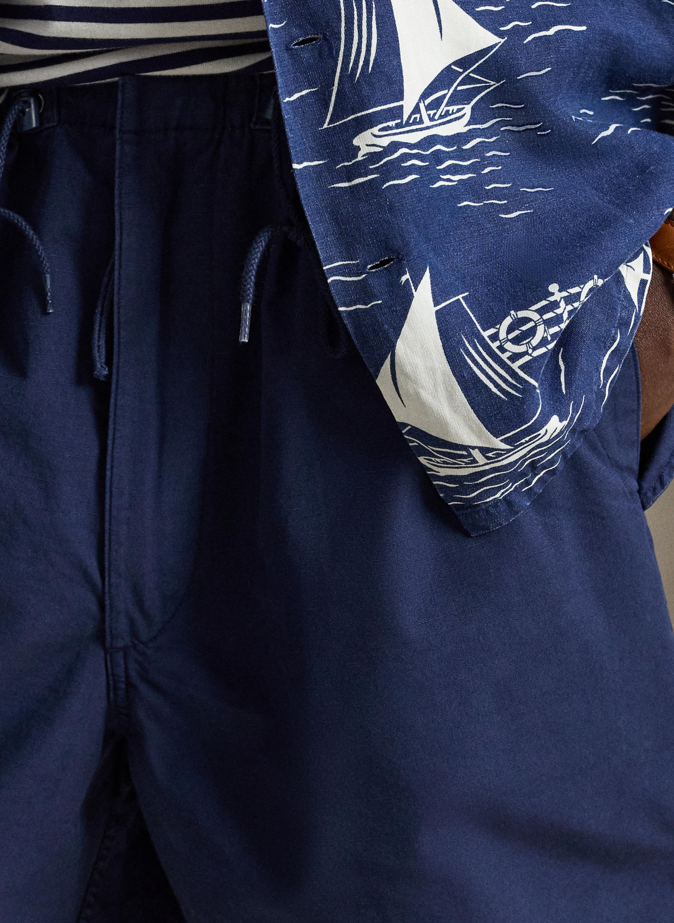 Bermuda mit Kordelzug aus Baumwolle POLO RALPH LAUREN Blau