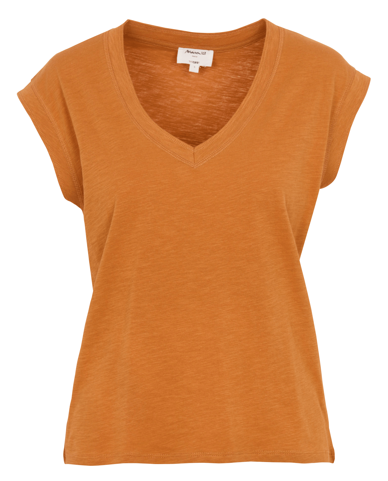 Tee-shirt droit chiné en coton delya MAISON 123 Doré
