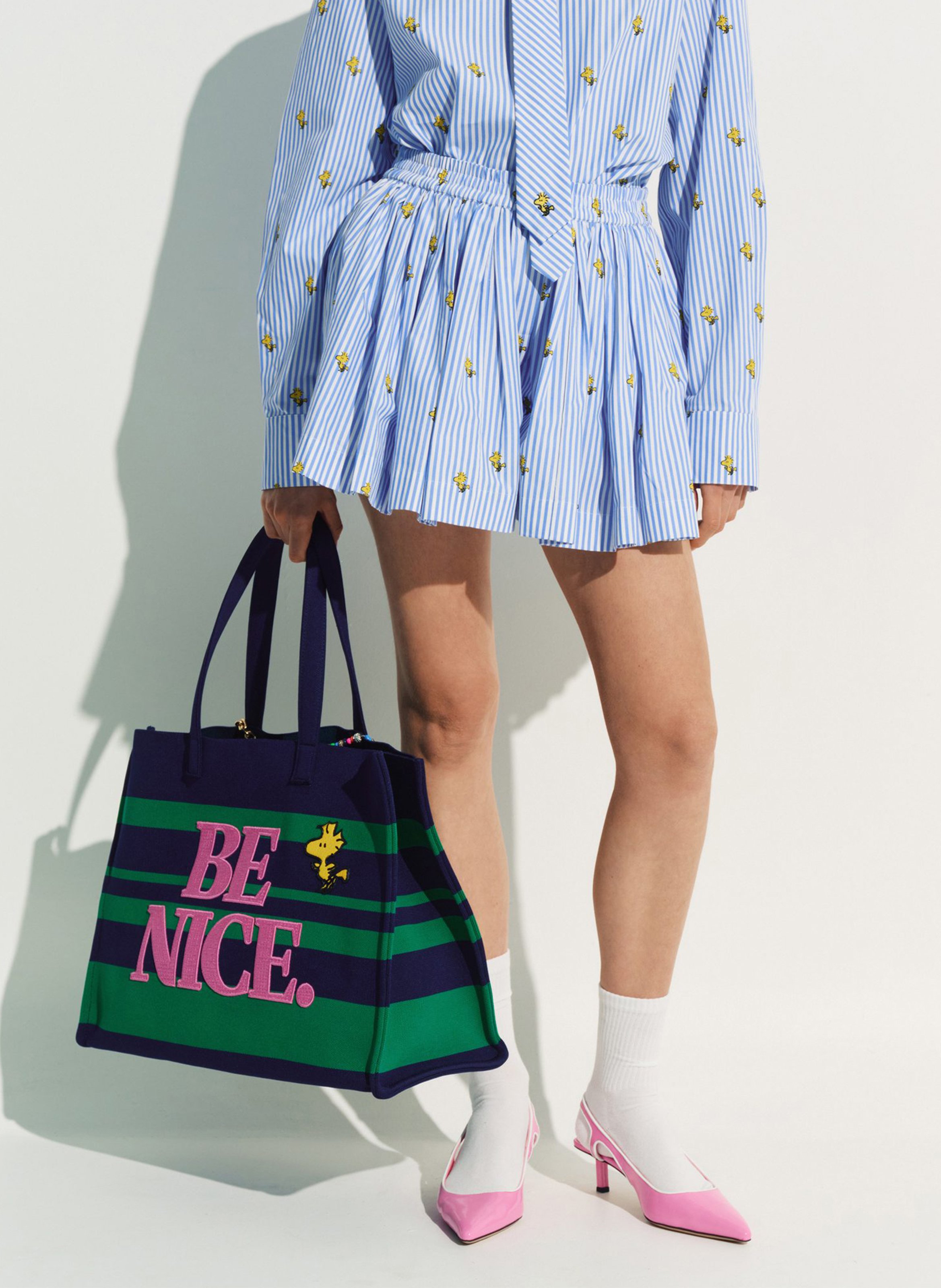Short imprimé en coton jinus ESSENTIEL ANTWERP Bleu