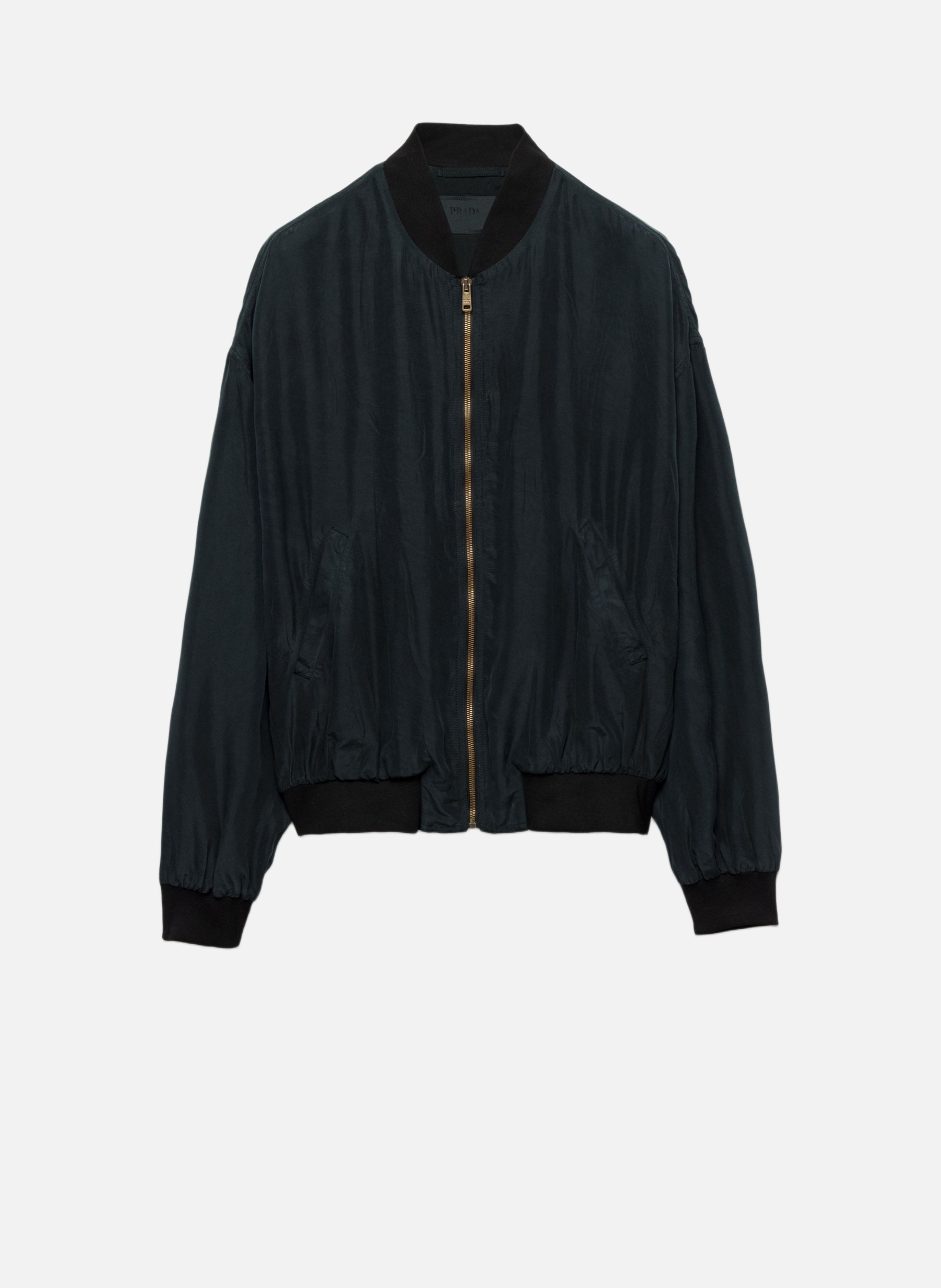 Bomber en soie PRADA Noir