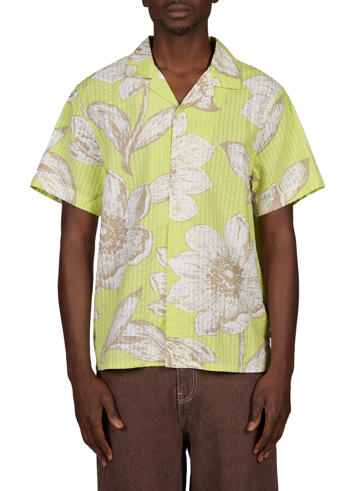 Straight printed shirt in blended cotton LEVI'S Green