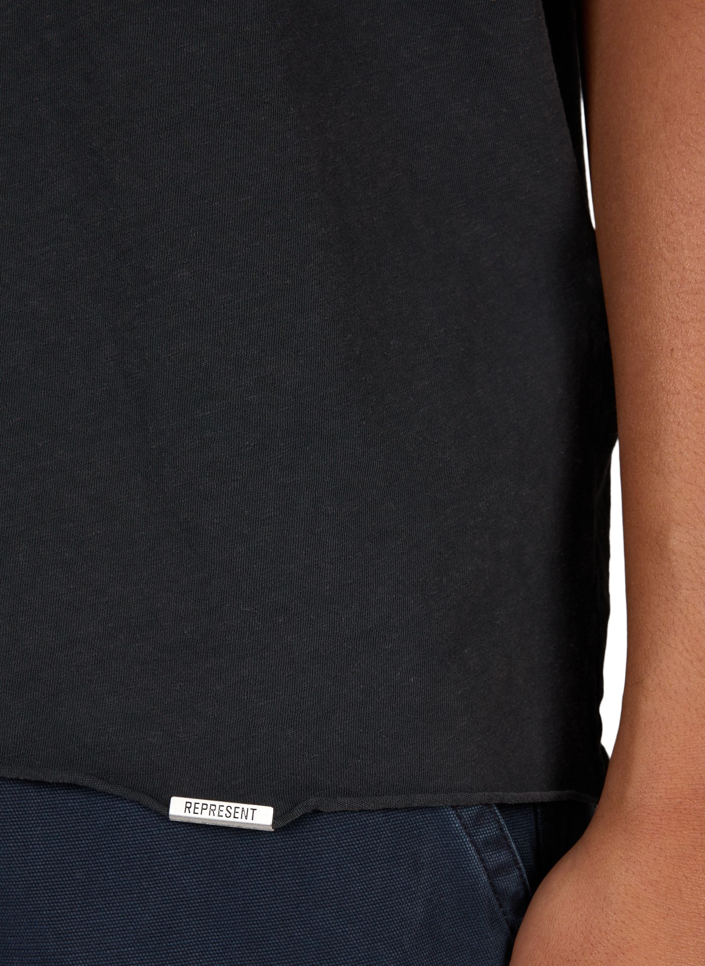 Bedrucktes Baumwoll-T-Shirt REPRESENT Schwarz