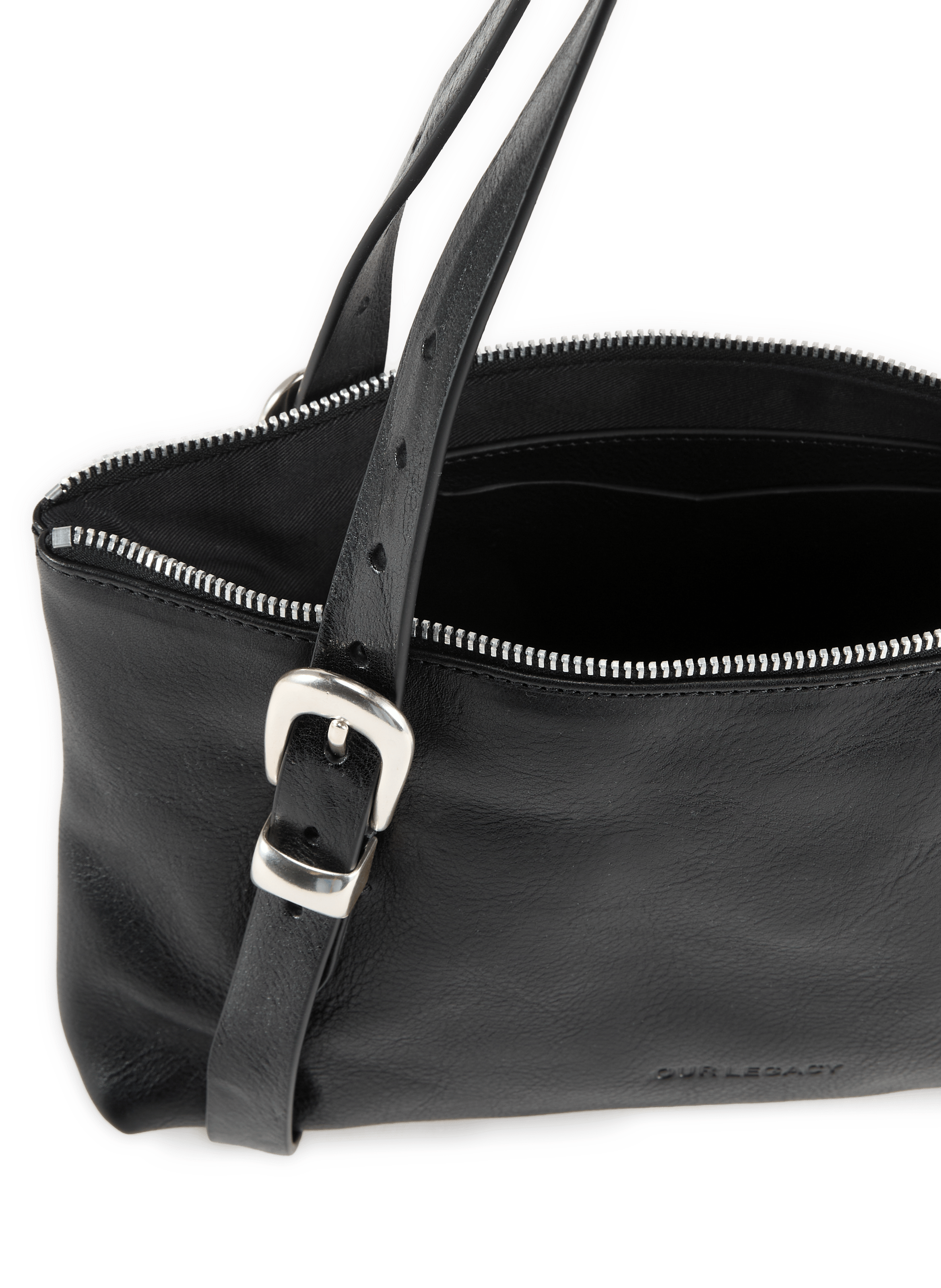 Leather shoulder bag OUR LEGACY Black