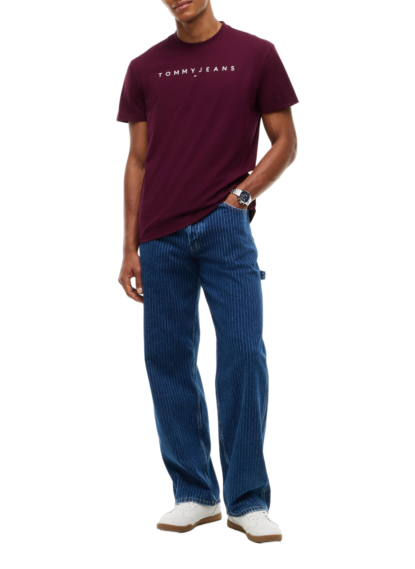 T-shirt à logo brodé TOMMY HILFIGER Rouge