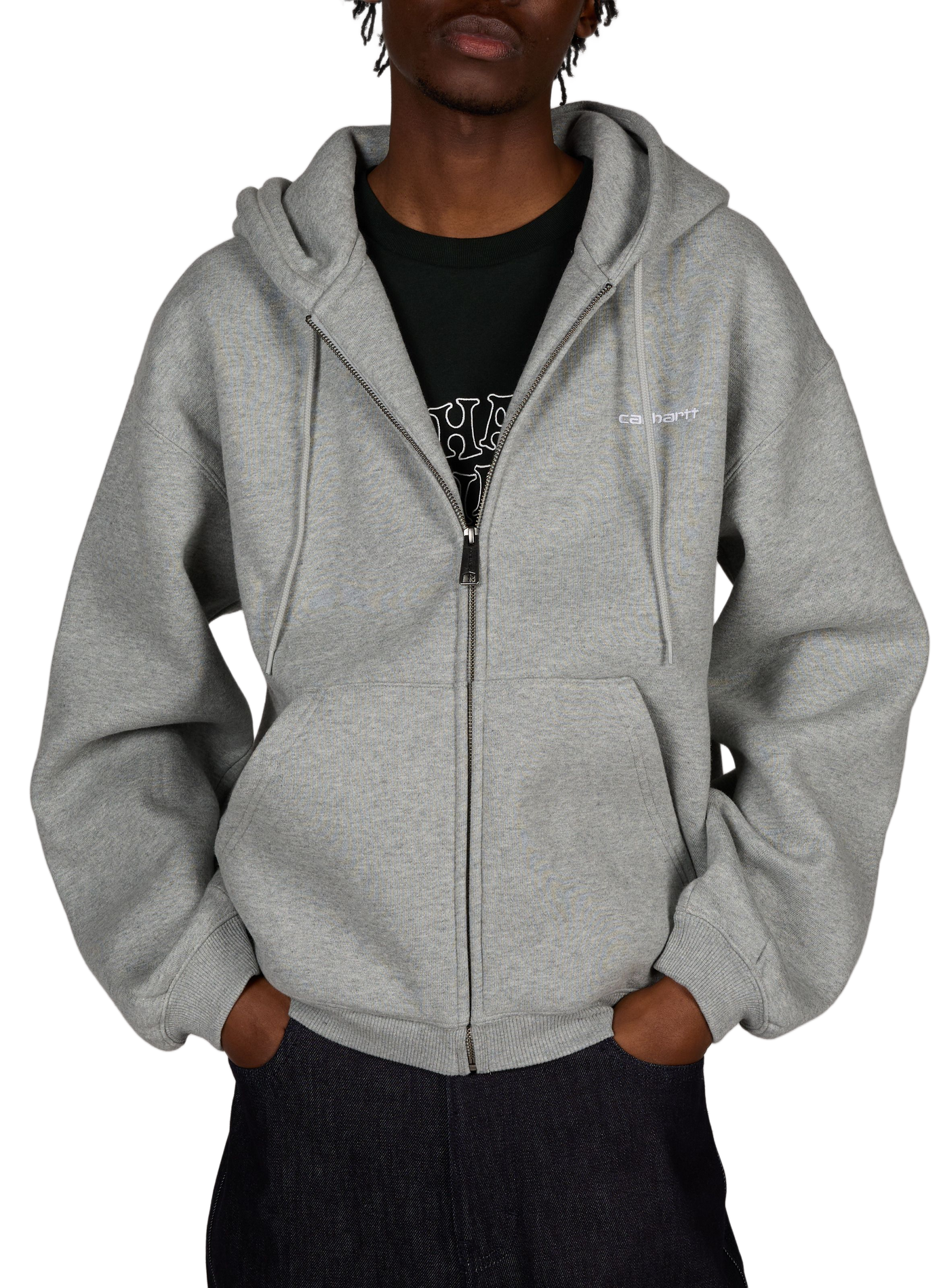 Oversized zip-up hoodie CARHARTT WIP Grey