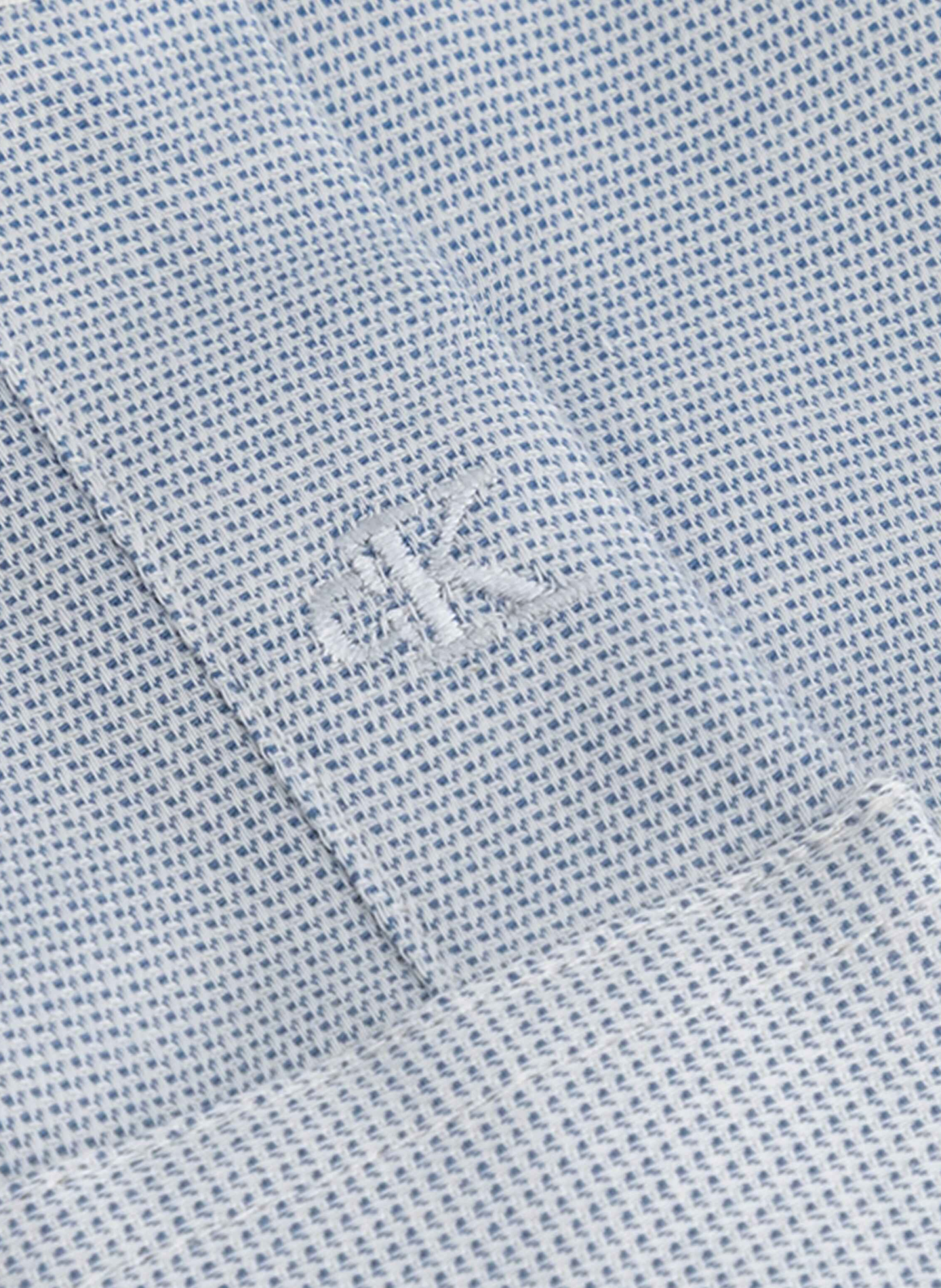 Straight-fit patterned shirt in a cotton blend CALVIN KLEIN Blue