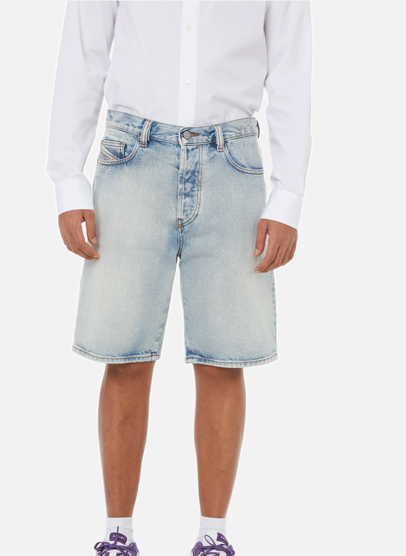 DIESEL Cotton denim shorts Blue