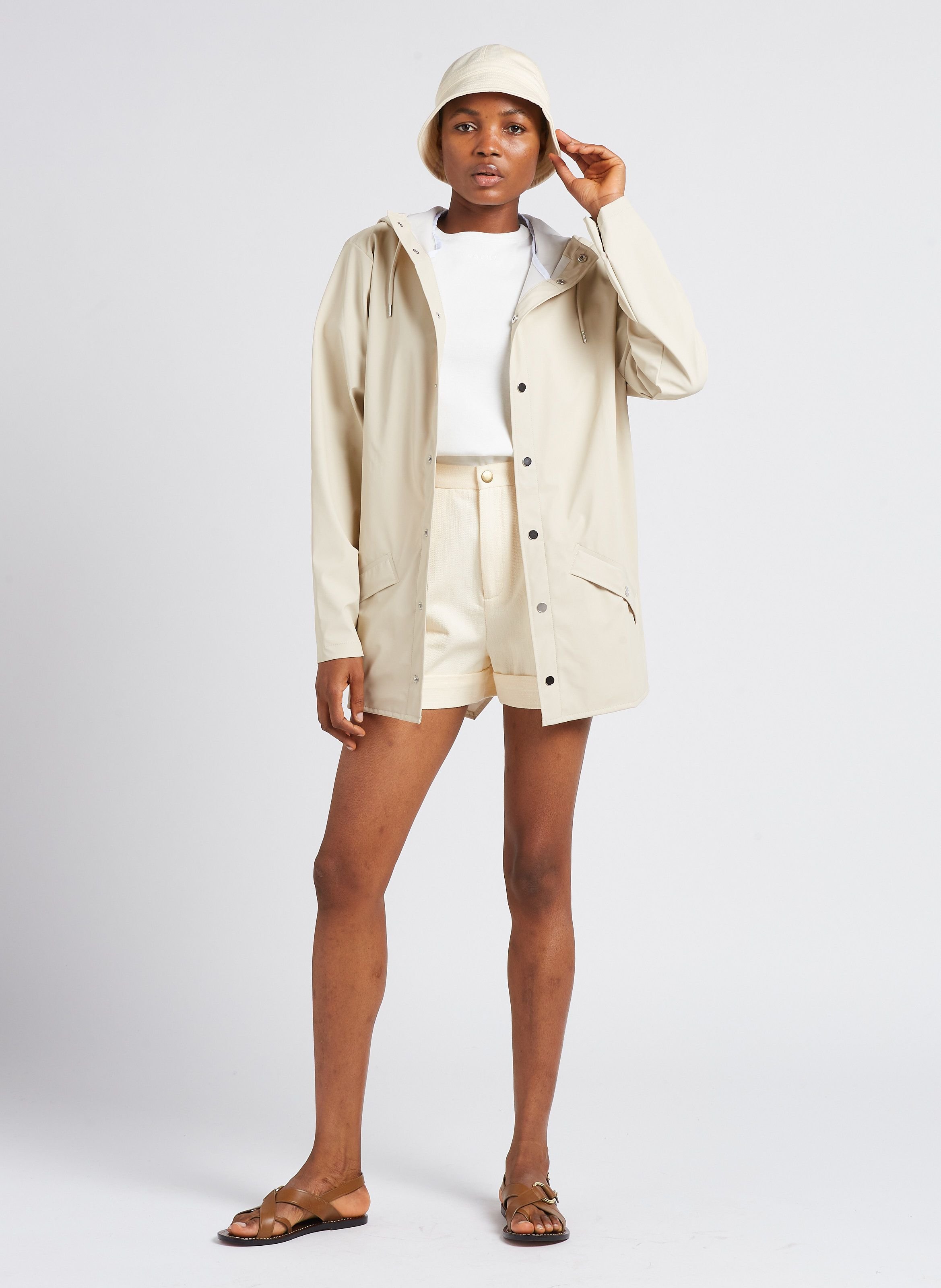 Tee-shirt droit col rond en coton bio aristide SOEUR Blanc