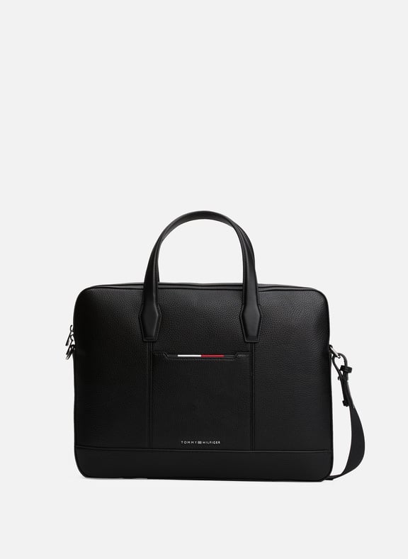 Faux leather computer bag Black by TOMMY HILFIGER TOMMY HILFIGER Faux leather computer bag Black