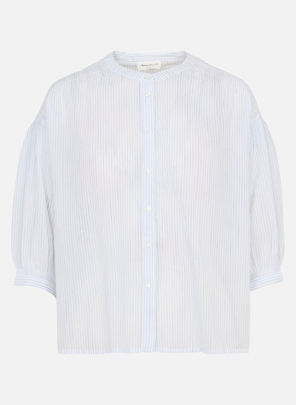 Chemise col rond en coton bliss Bleu by MAISON 123 MAISON 123 Chemise col rond en coton bliss Bleu