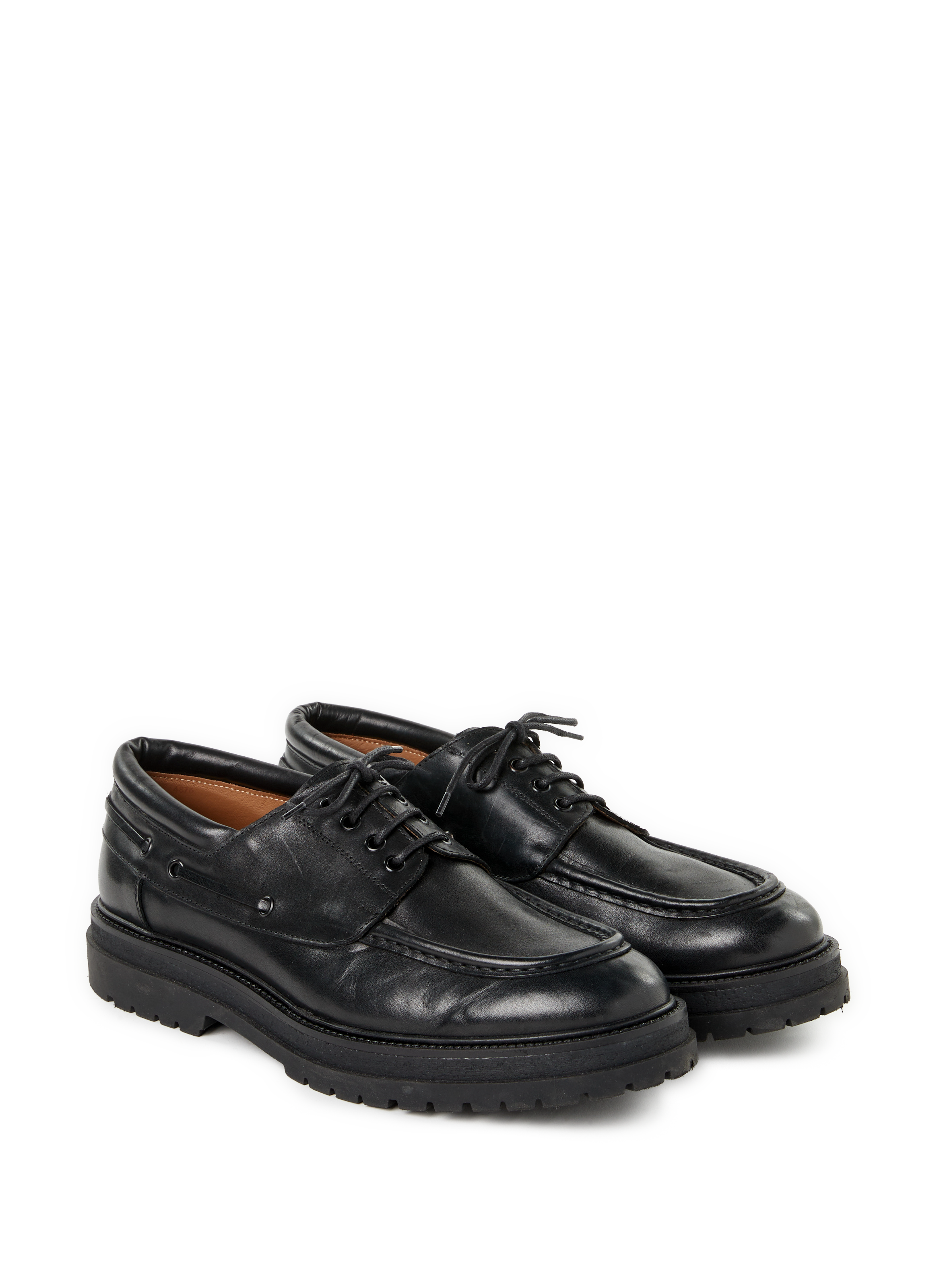 Barca calfskin leather derbies SAISON 1865 Black