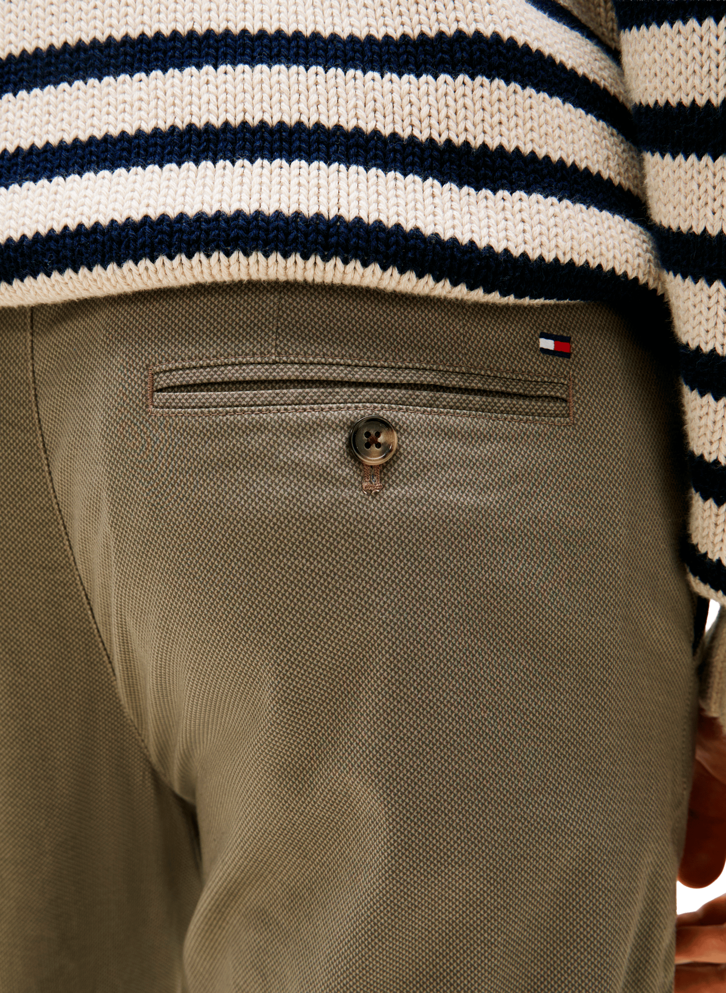 Straight cotton chinos TOMMY HILFIGER Grey