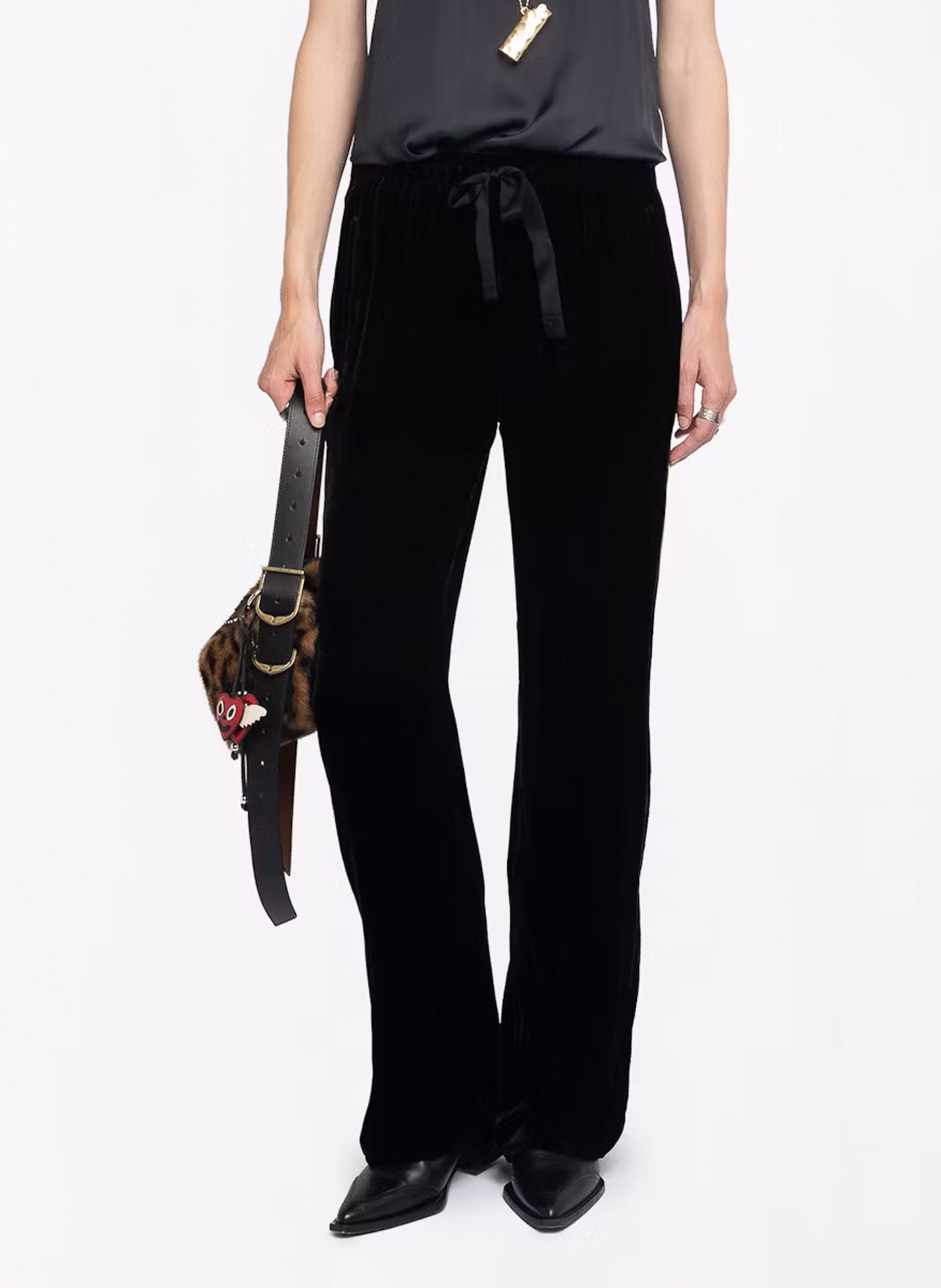 Pantalon large en velours poma ZADIG&VOLTAIRE Noir