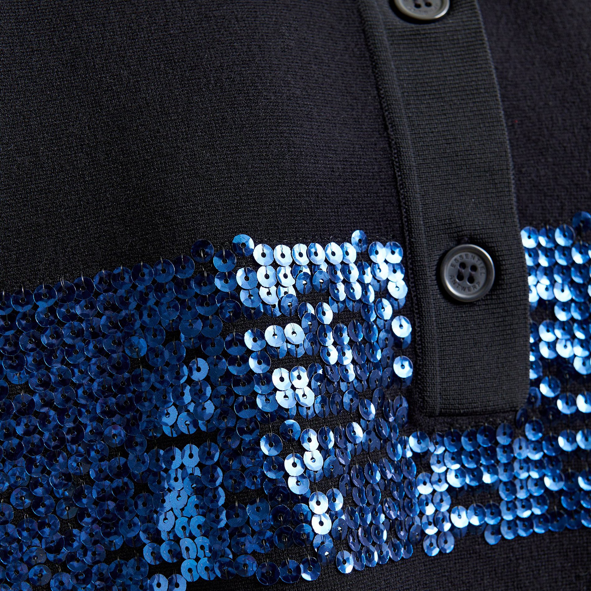 Polo ample à rayures sequins illuminati ESSENTIEL ANTWERP Bleu