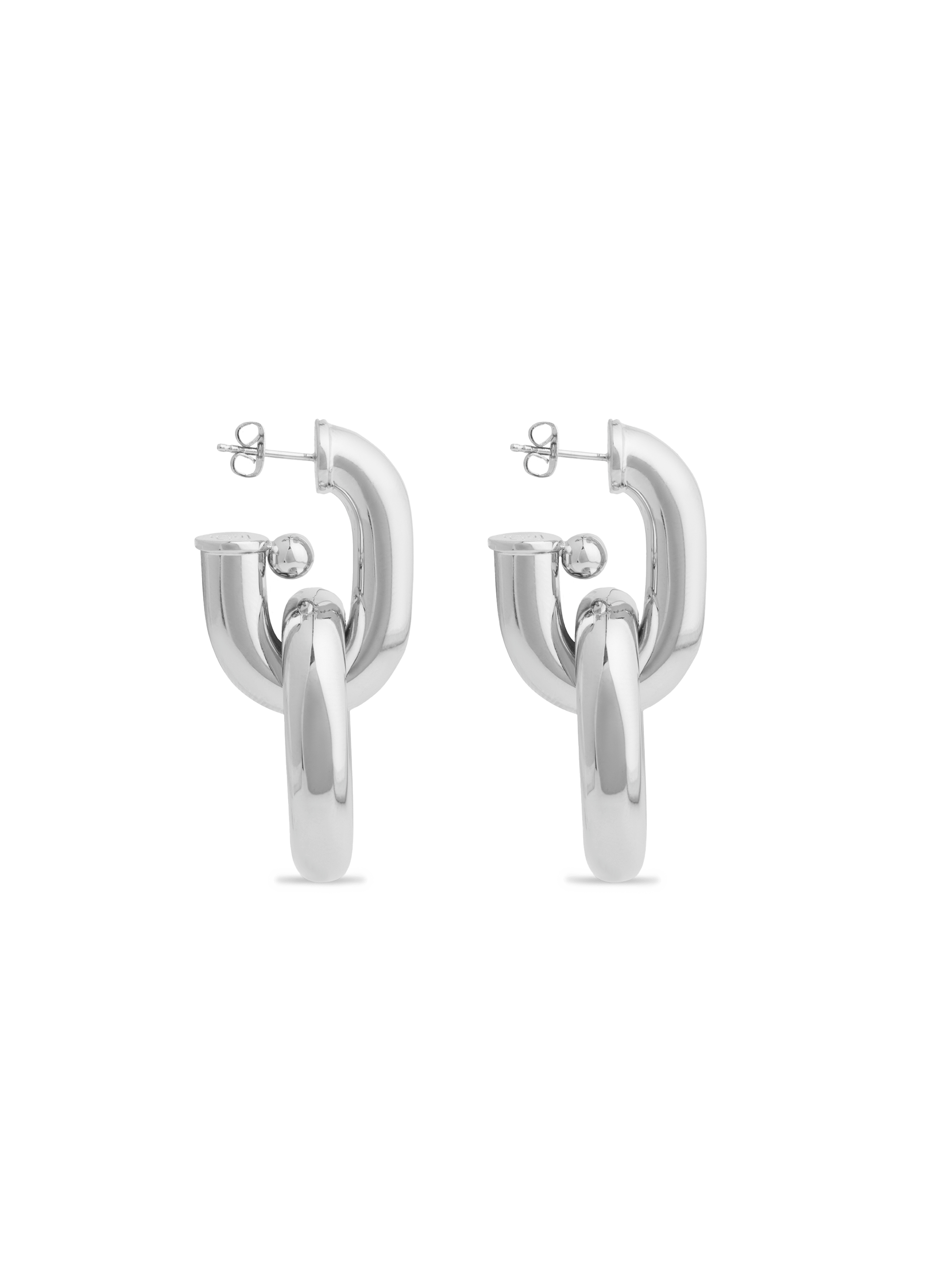 Brass clip-on Earrings RABANNE Silver