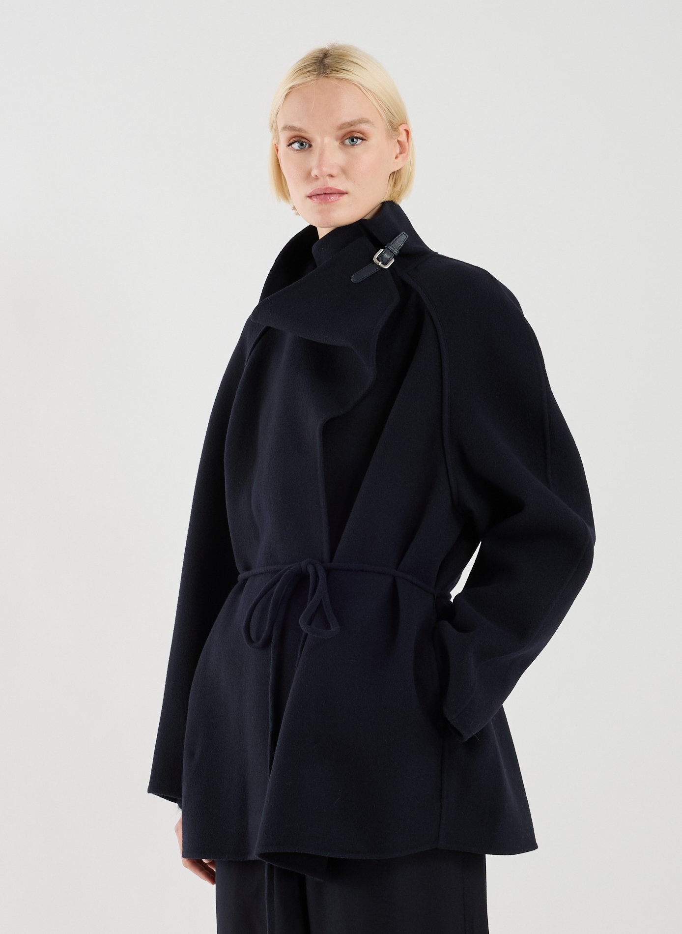 LE 17 SEPTEMBRE Oversized wool coat Blue