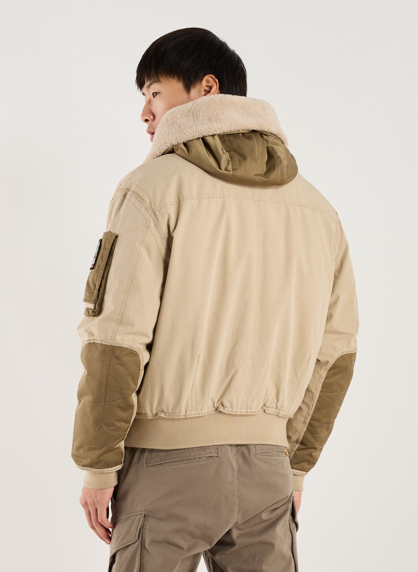 Parka à capuche en coton PARAJUMPERS Beige