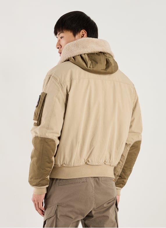 Cotton hooded parka | Beige by PARAJUMPERS Cotton hooded parka Beige