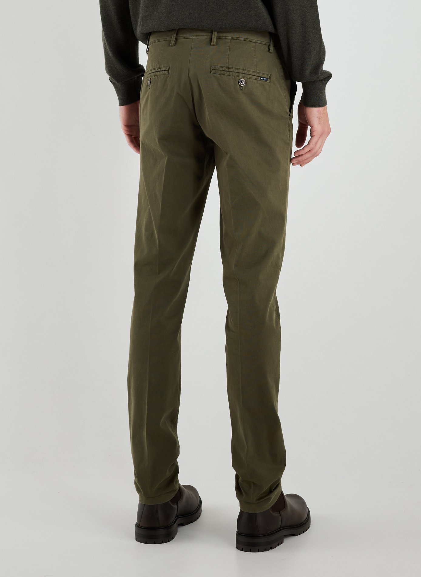 Pantalon slim en coton mélangé HACKETT Vert