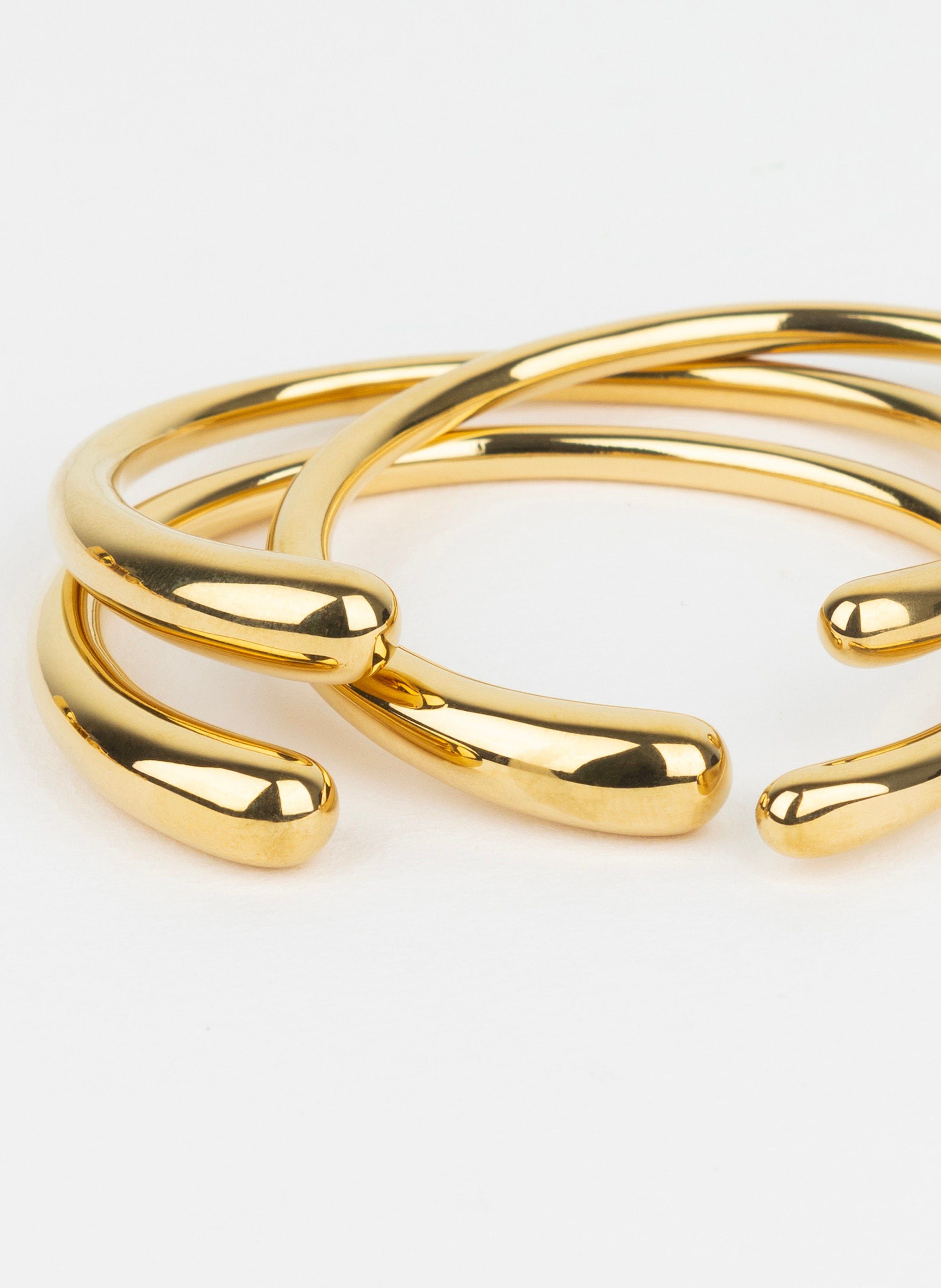 KURAGE GINZA Bracelet galet en acier inoxydable Doré