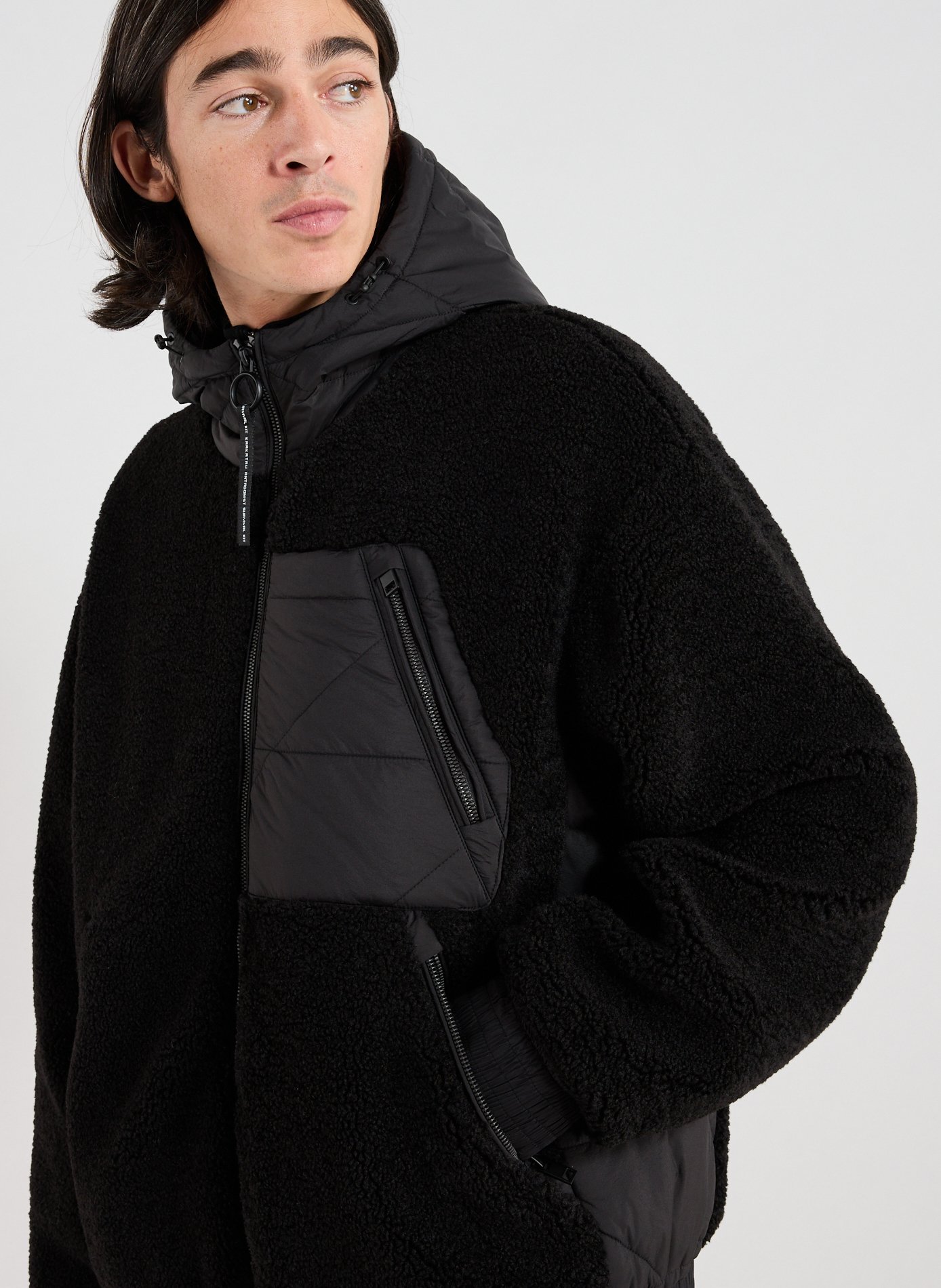 Oversized Hooded Parka KRAKATAU Black