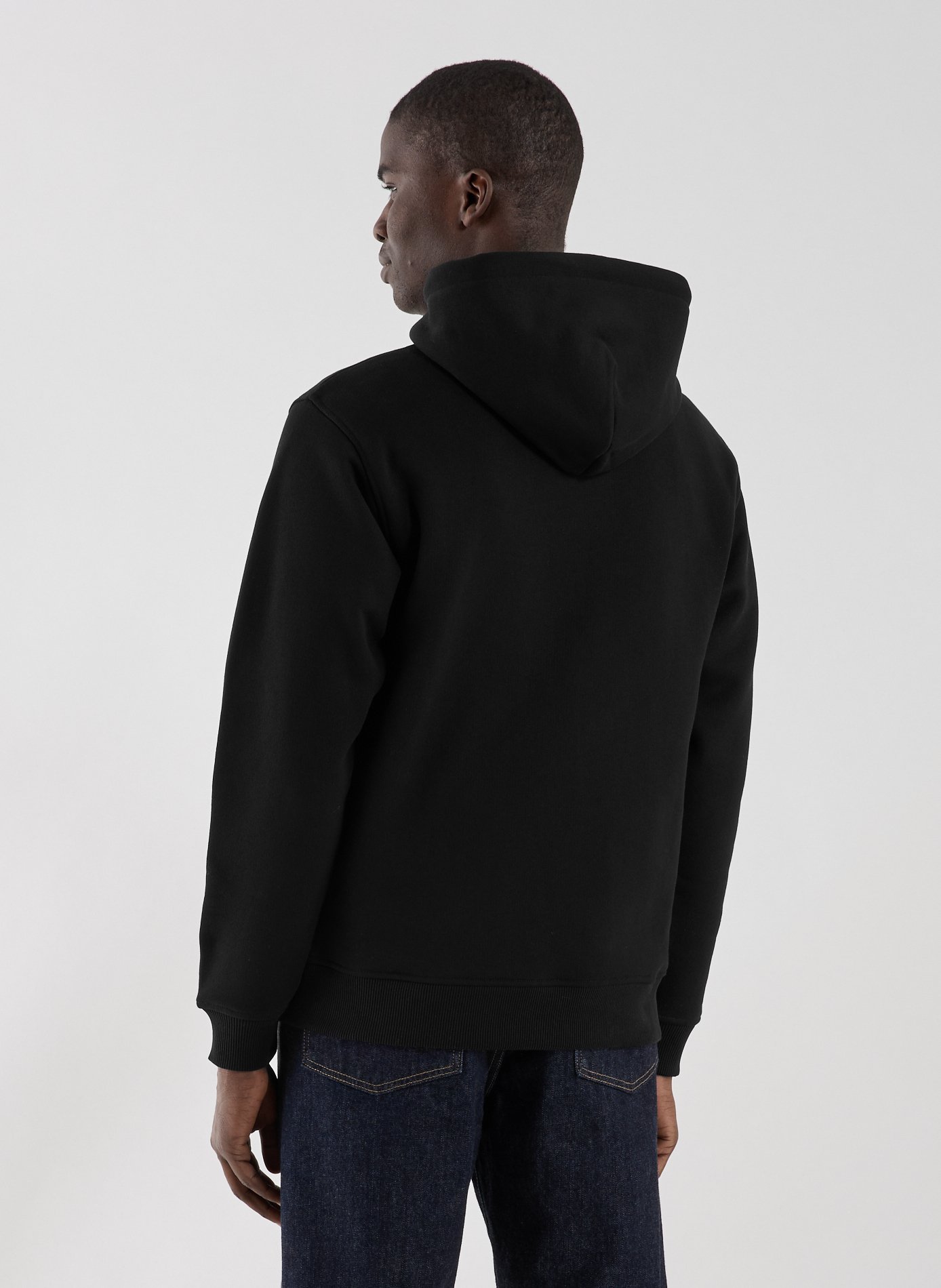 Hoodie à capuche en coton mélangé DROLE DE MONSIEUR Noir