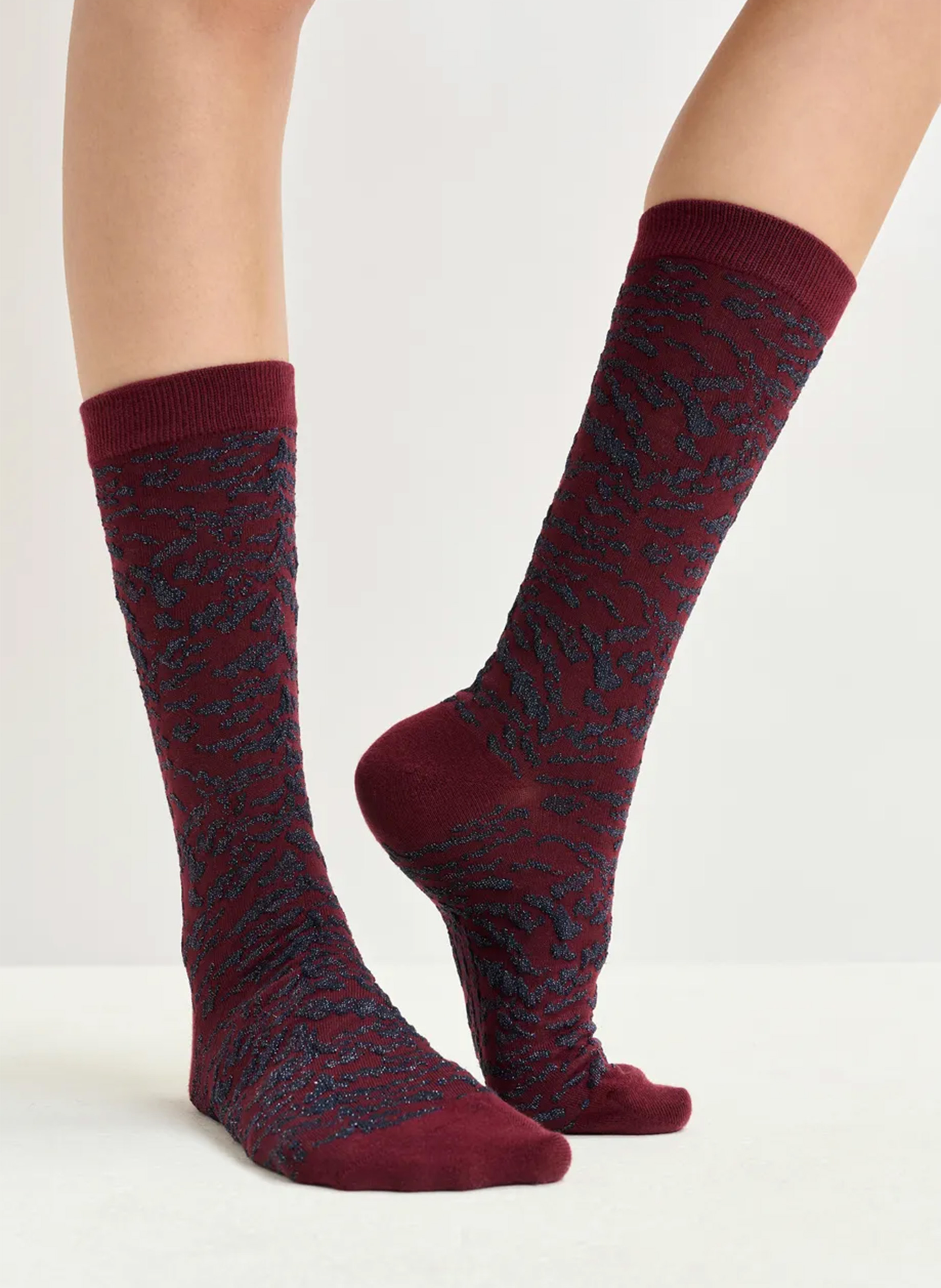 Chaussettes en maille jacquard ifari ESSENTIEL ANTWERP Rouge