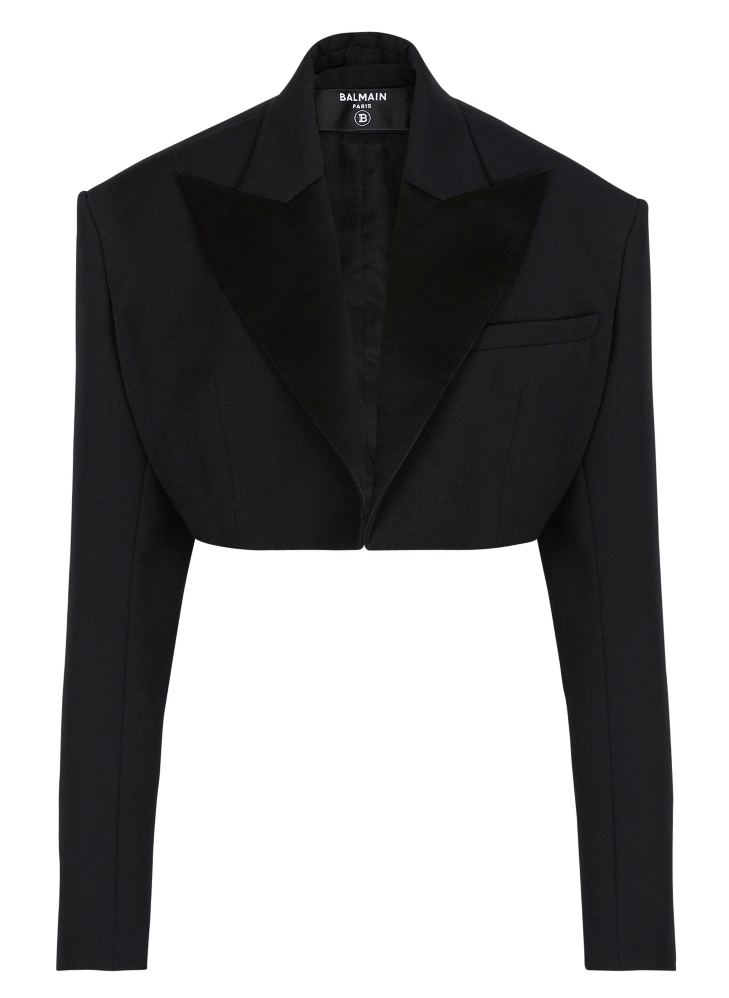 Spencer en grain de poudre BALMAIN Noir