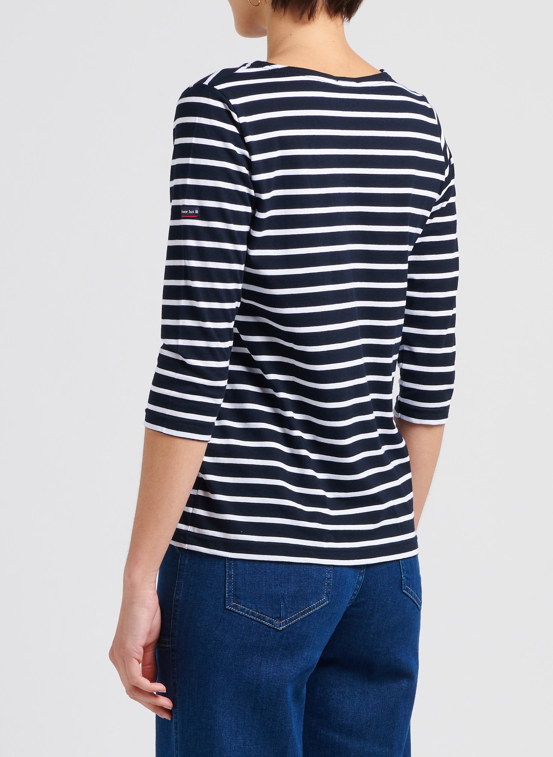 Tee-shirt droit col rond en coton ARMOR-LUX Bleu