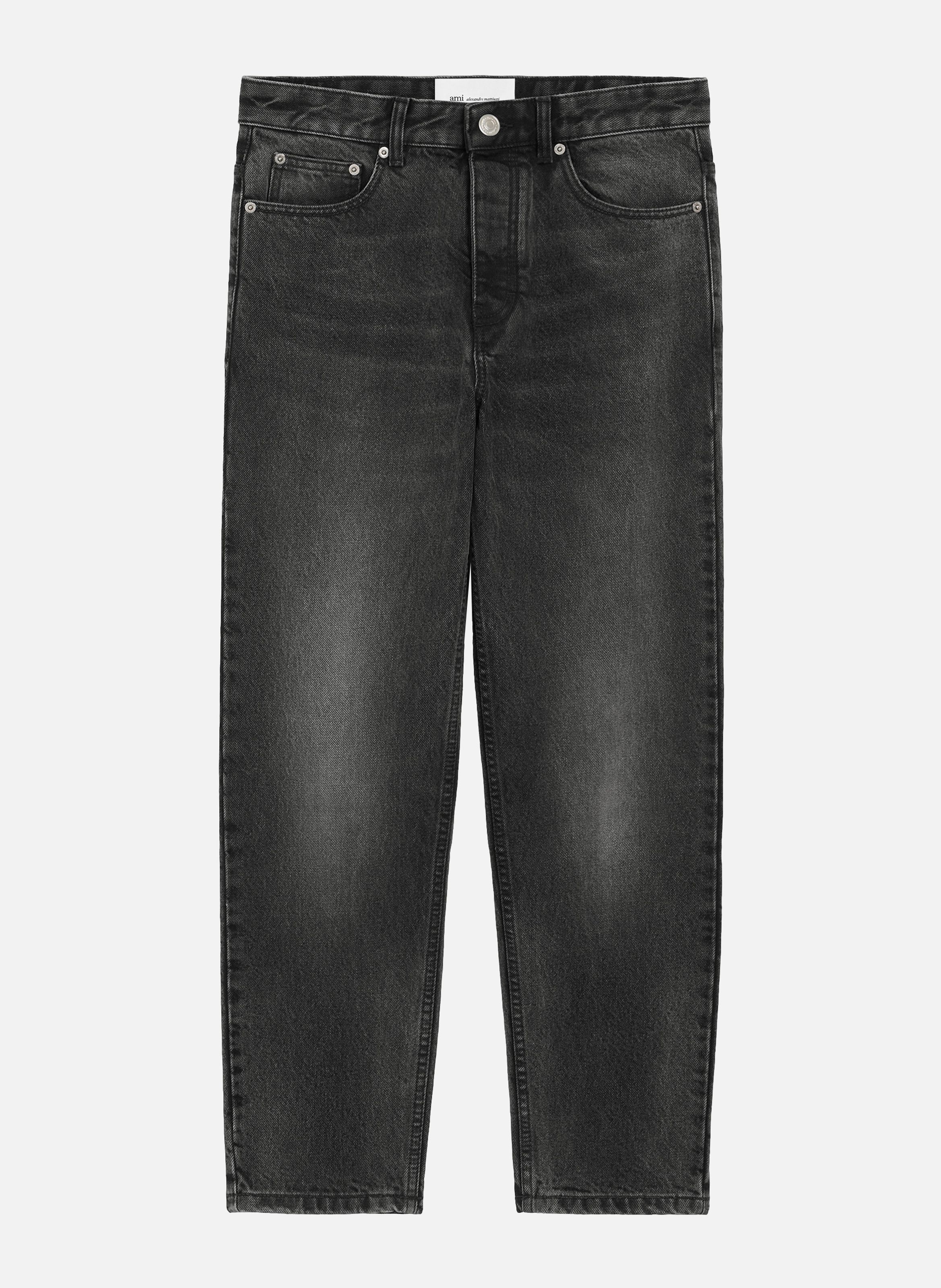 Jean coupe tapered en coton AMI PARIS Gris