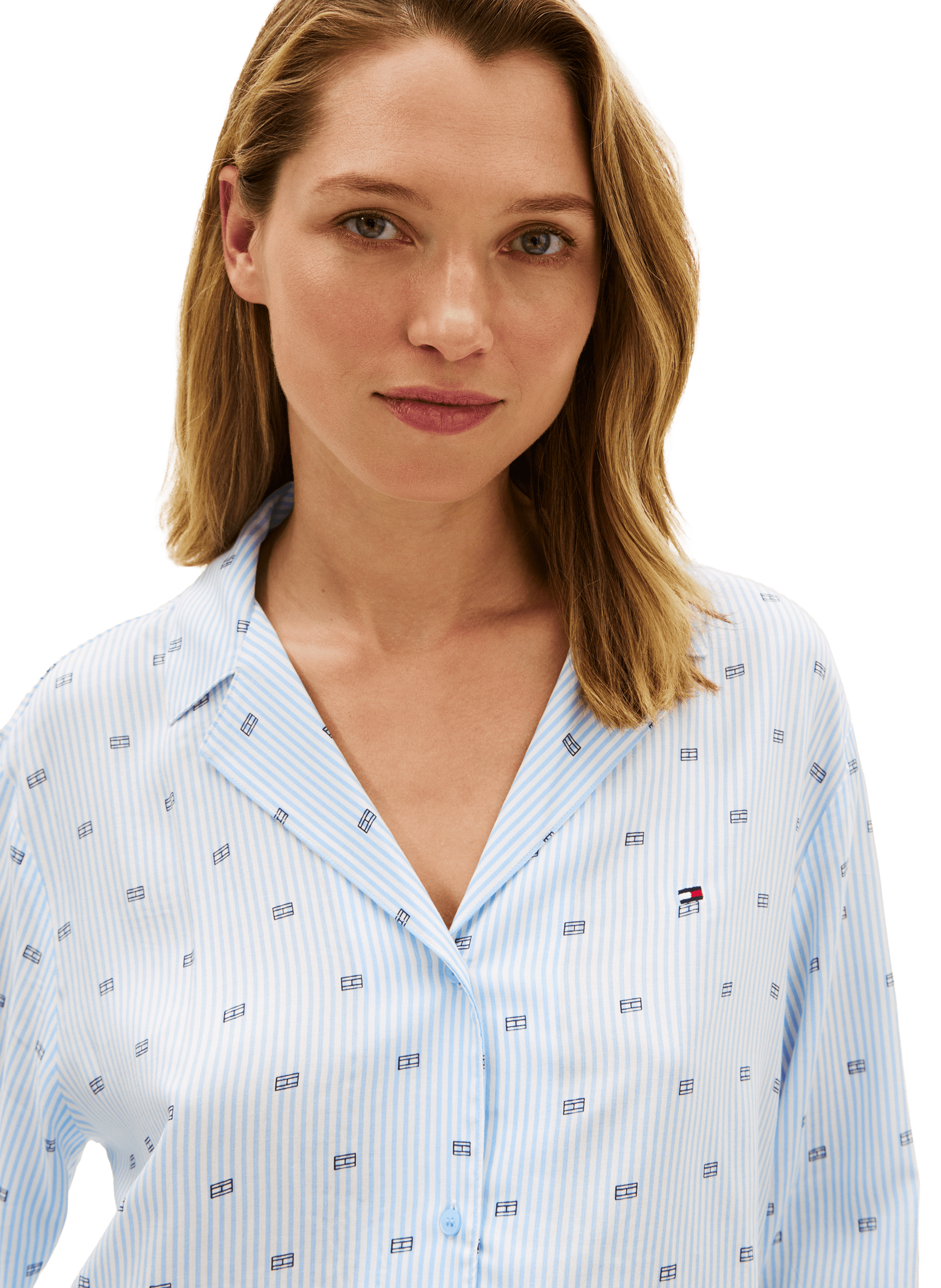 Printed pajama shirt TOMMY HILFIGER Blue