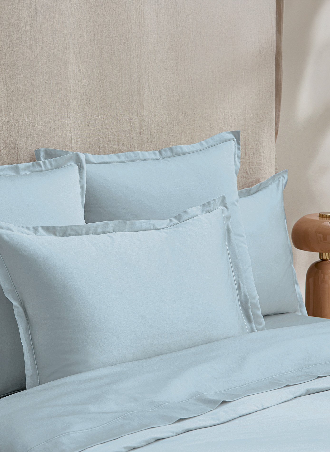 Drap plat eclat fjord ANNE DE SOLENE Bleu