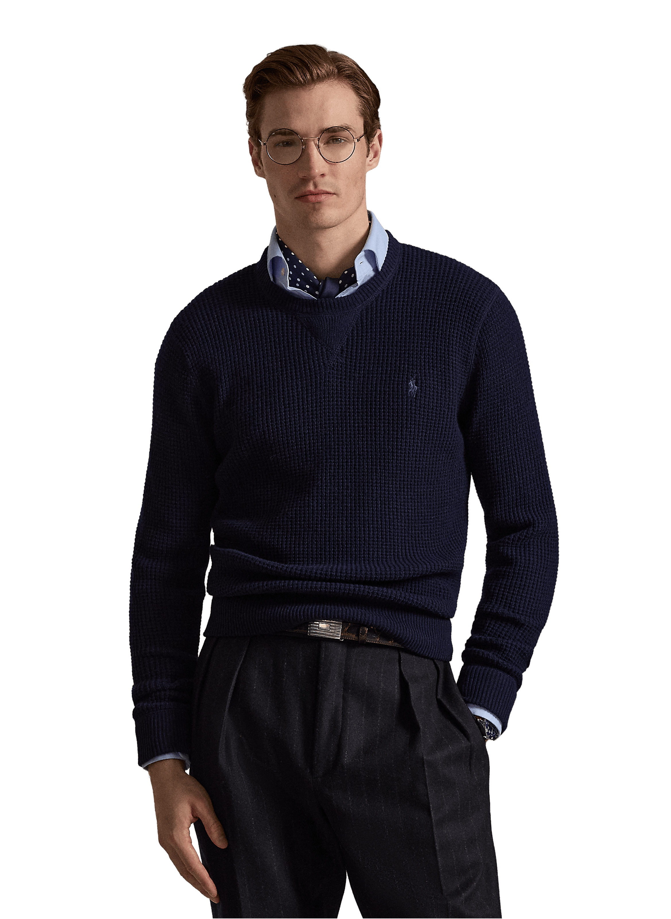 Round neck knitted sweater POLO RALPH LAUREN Blue