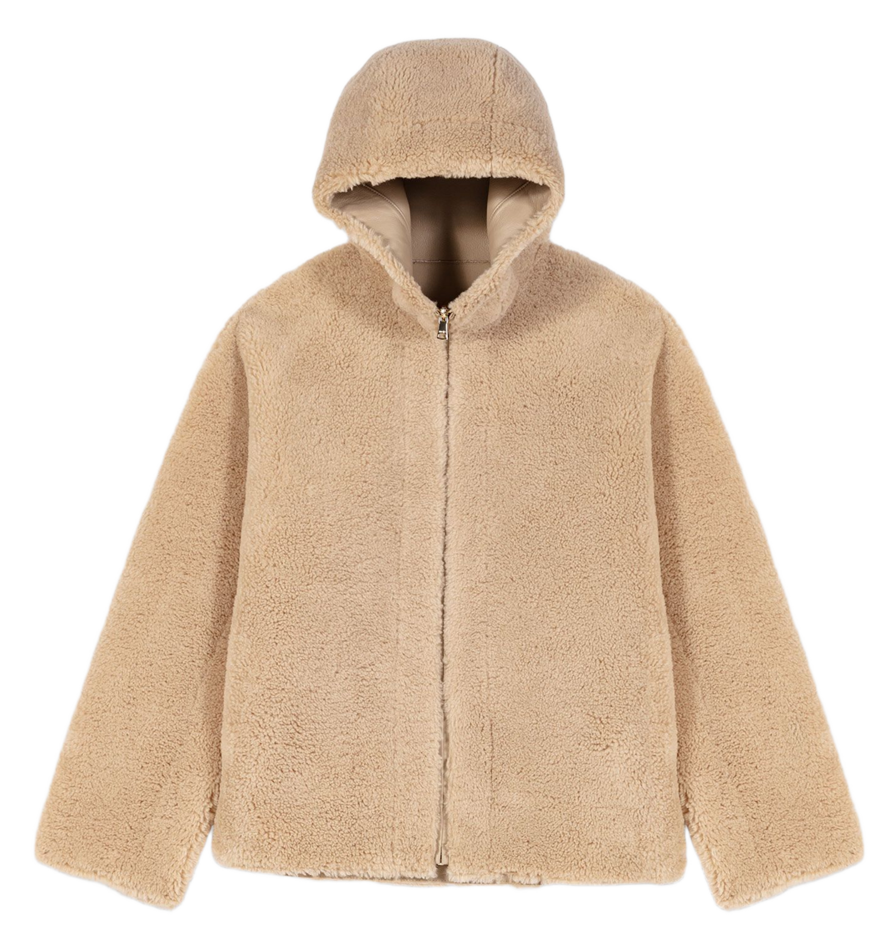 Manteau ample réversible à capuche MAJE Beige