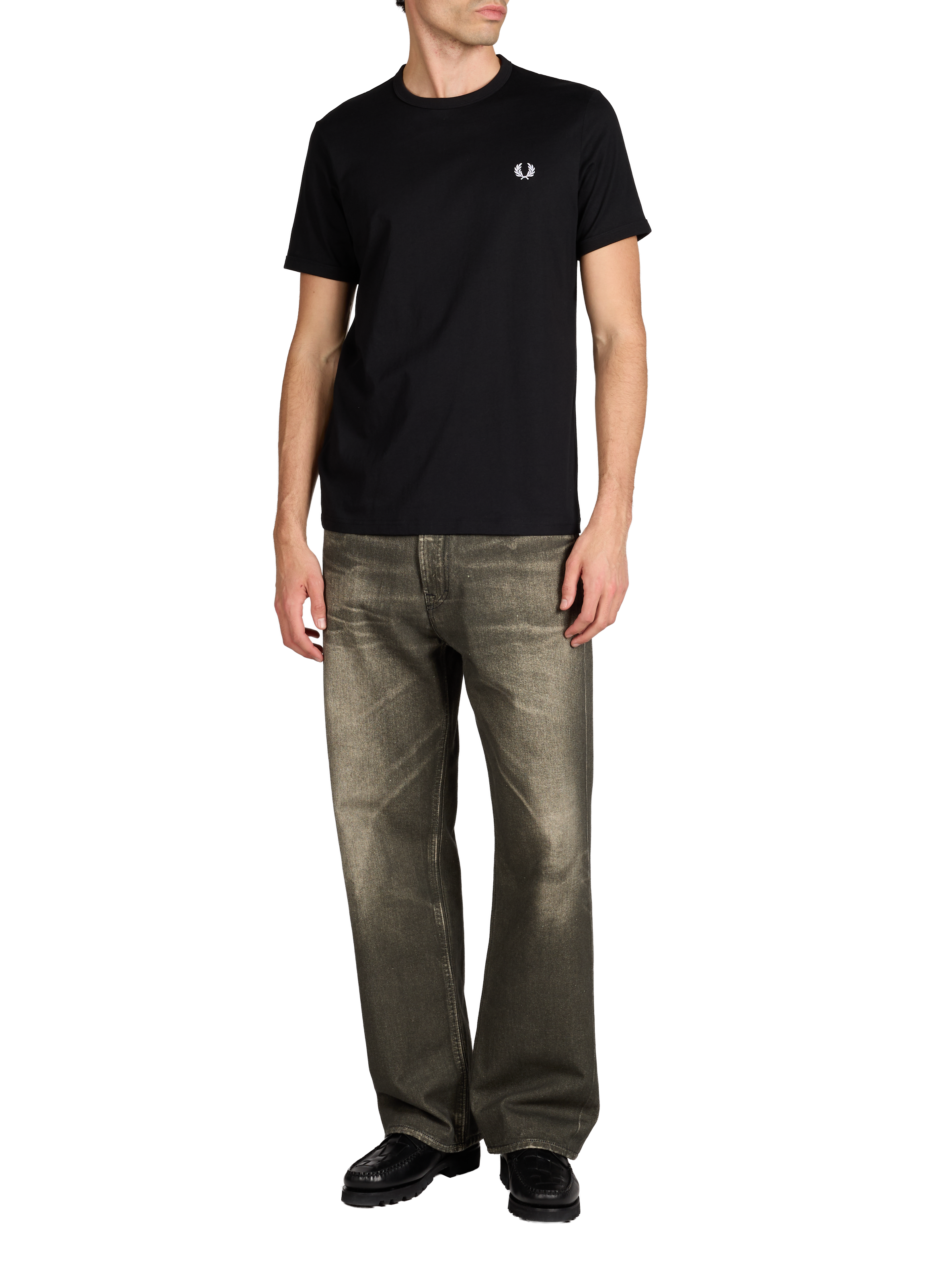 T-shirt with contrasting edges FRED PERRY Black