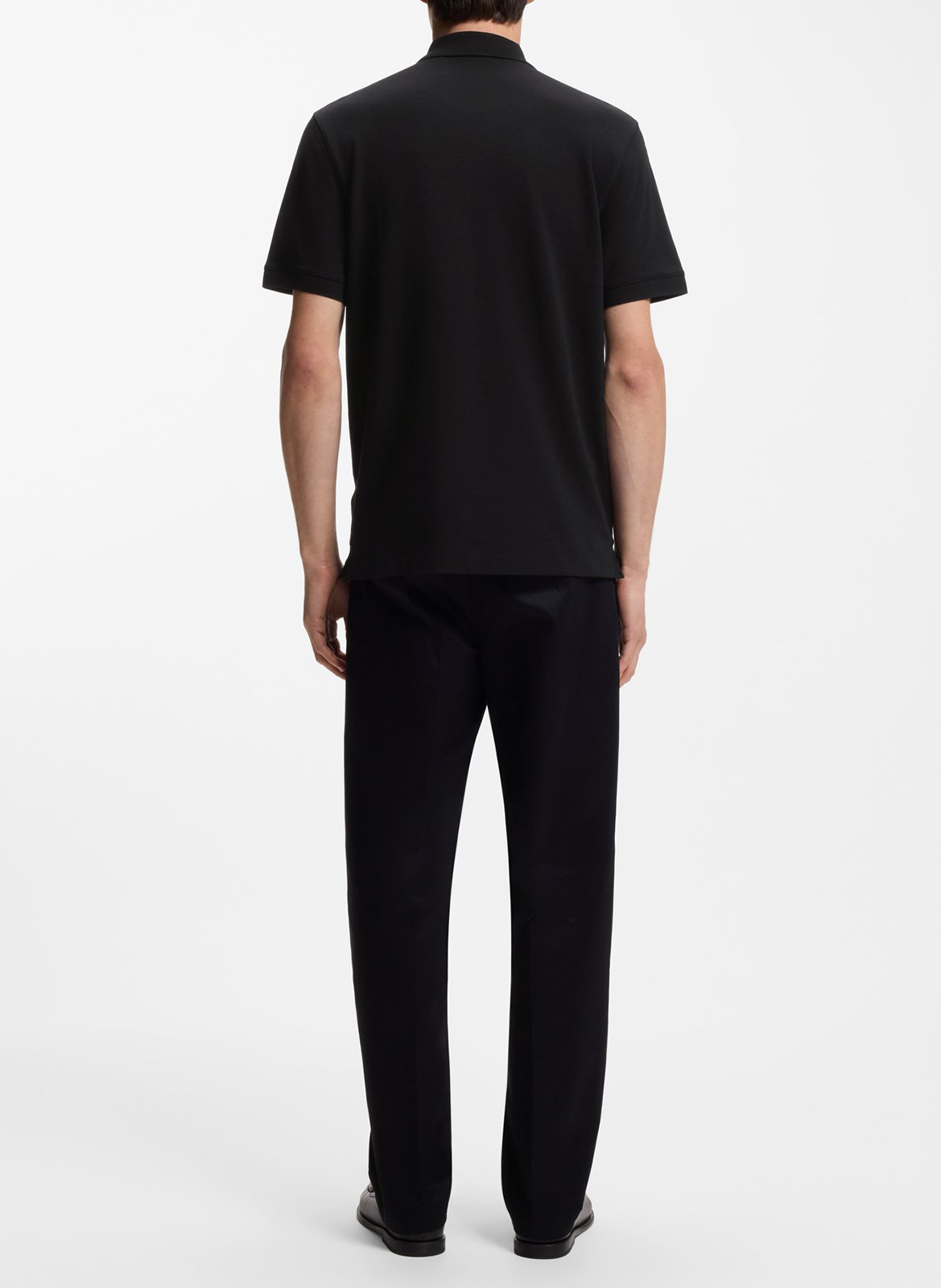 Polo manches courtes droit uni BOSS Noir