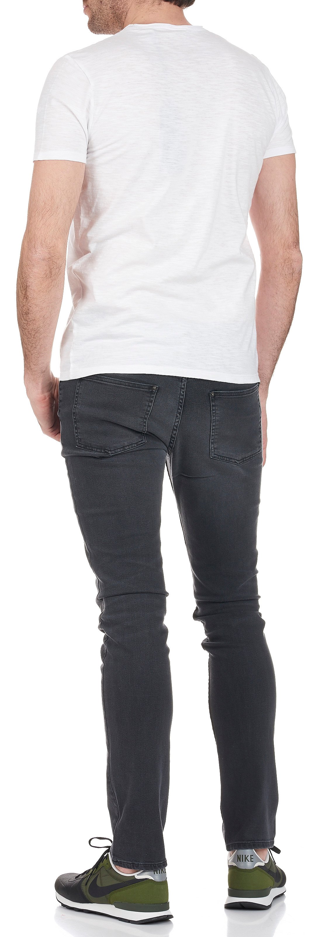 Tee-shirt col v en coton IKKS Blanc