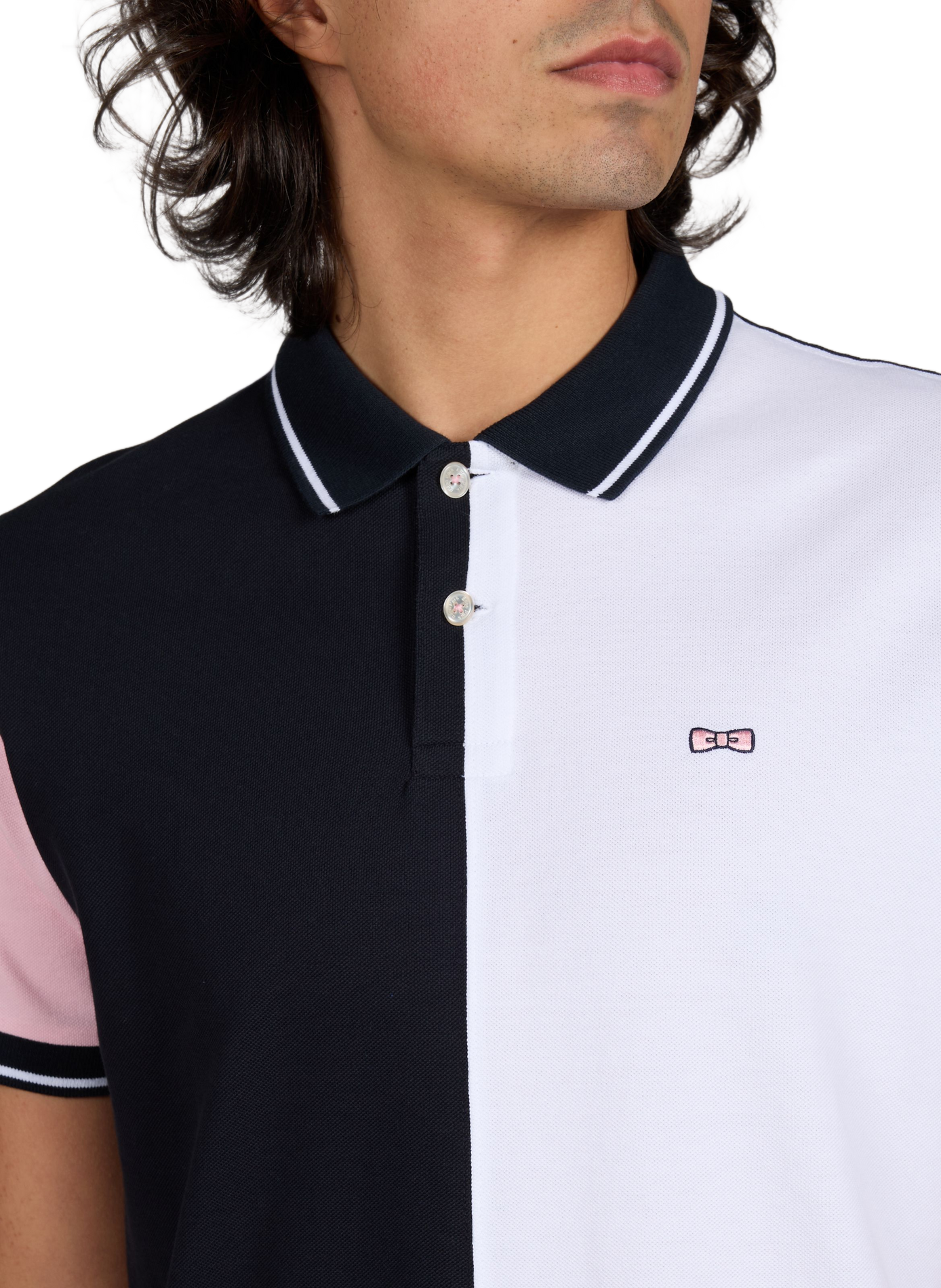 Polo à manches courtes en coton EDEN PARK Rose