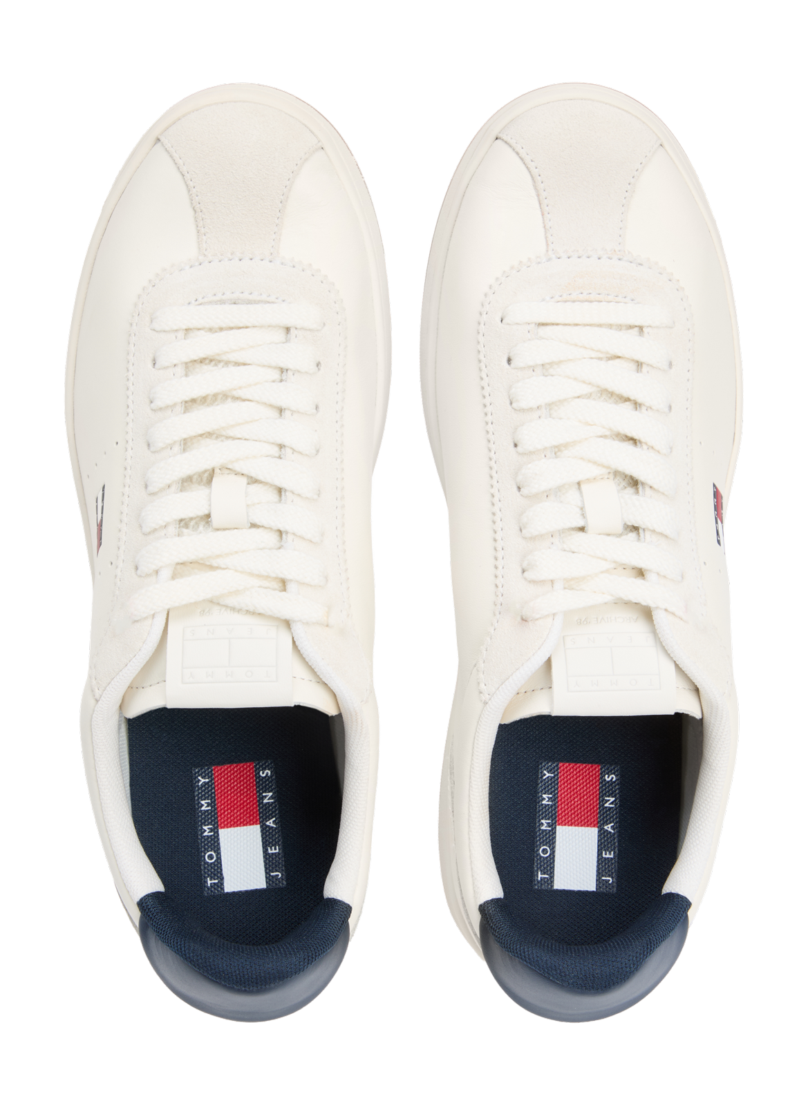 Baskets à logo en cuir TOMMY HILFIGER Blanc