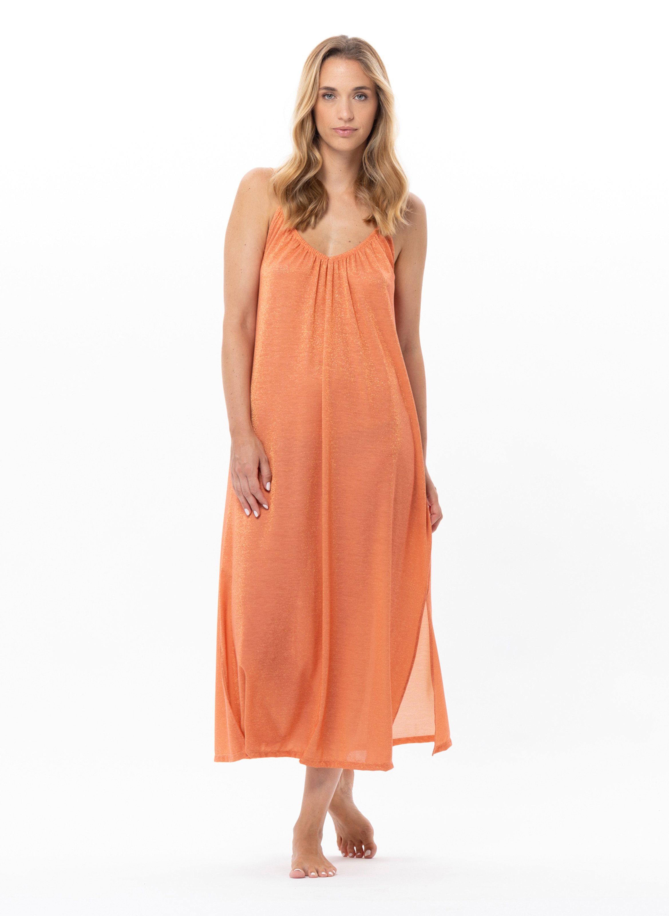 Robe en maille lurex coco 241 LE CHAT Orange