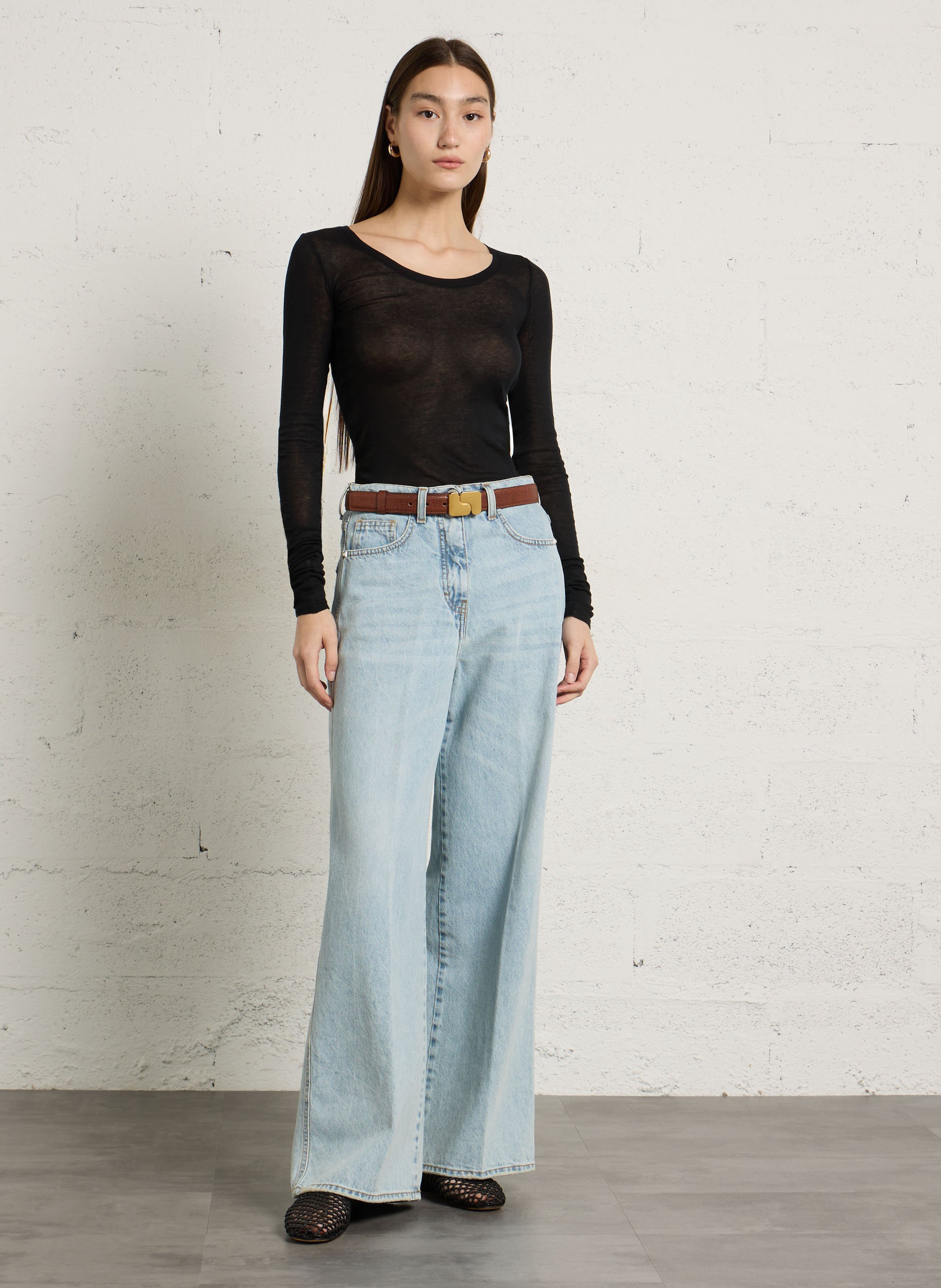 Ceinture en cuir ninon SOEUR Marron