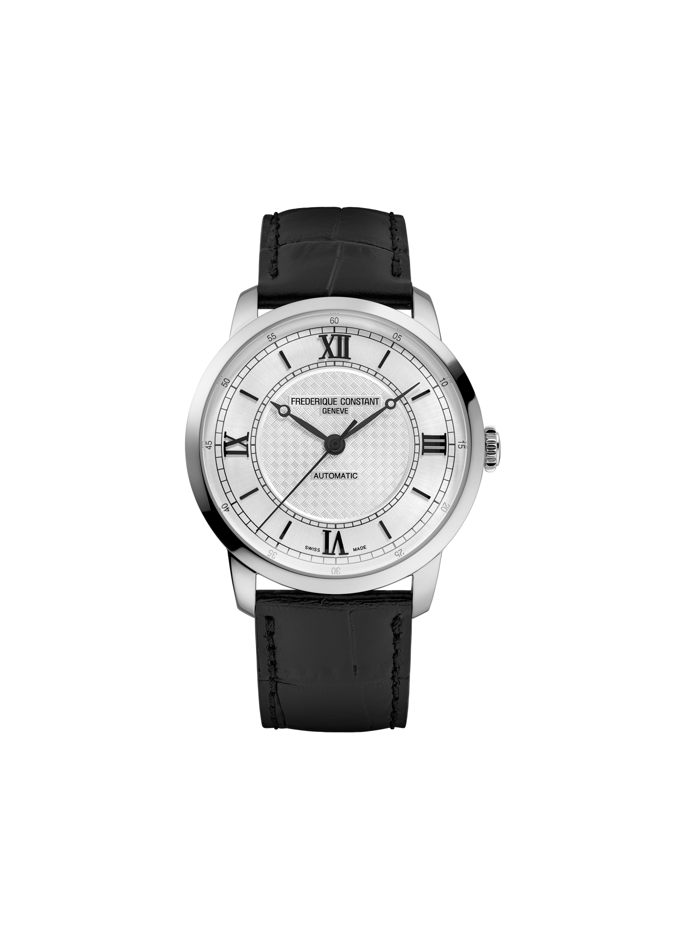 Montre automatique en cuir de veau FREDERIQUE CONSTANT Blanc